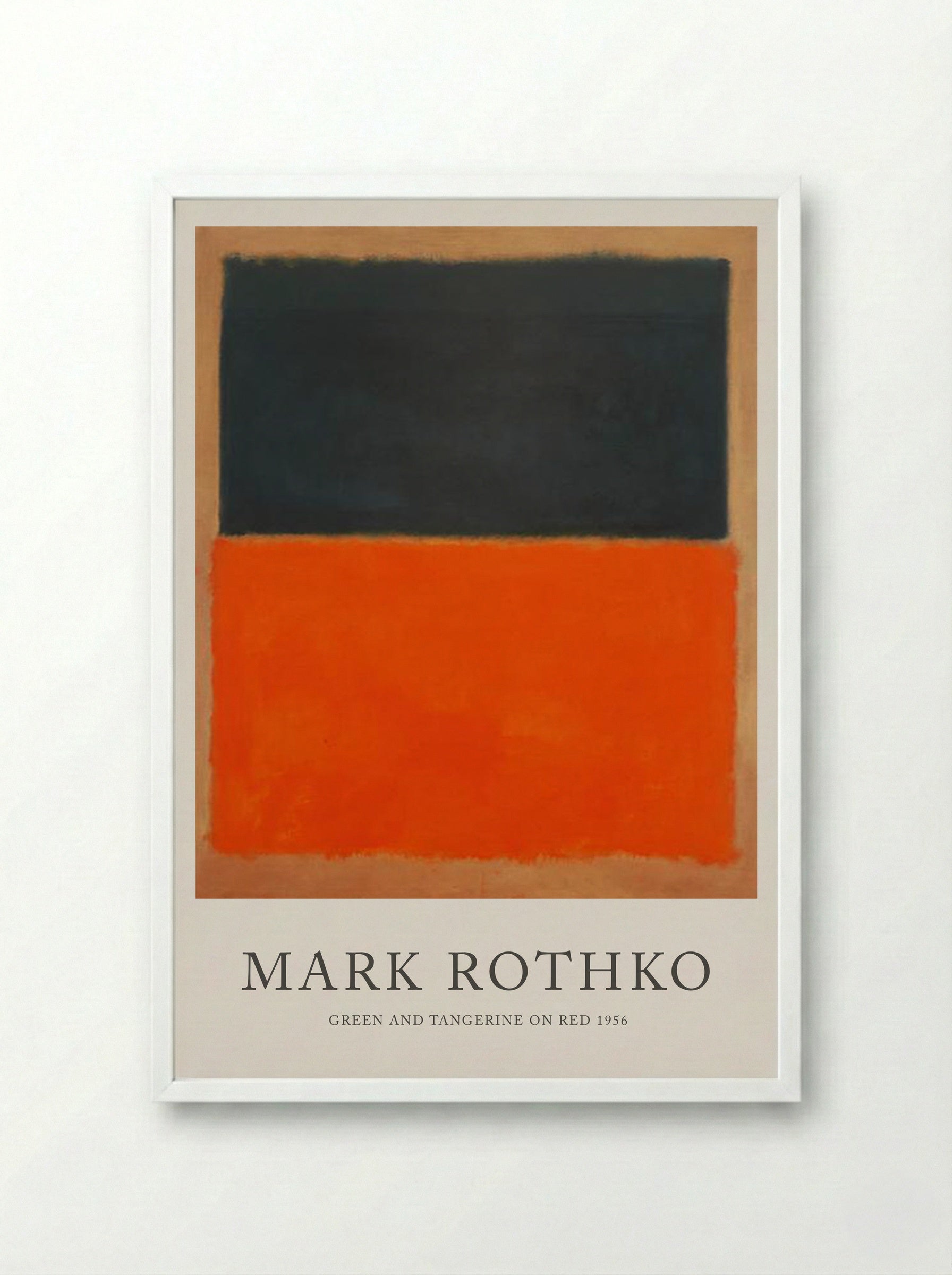 Green and Tangerine on Red - Mark Rothko - Framed Print White