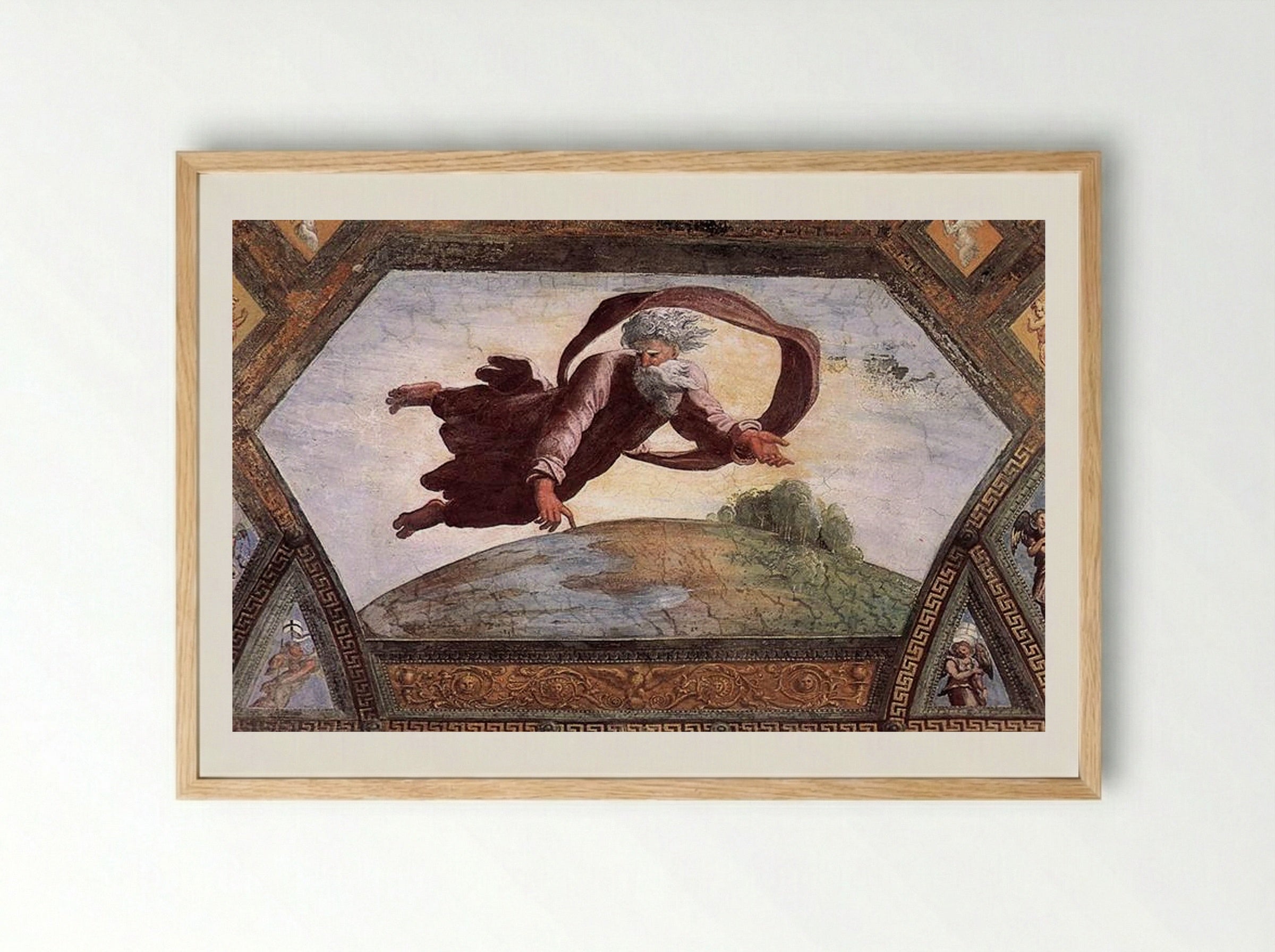 The Separation of Land and Water - Raphael - Framed Print Wood