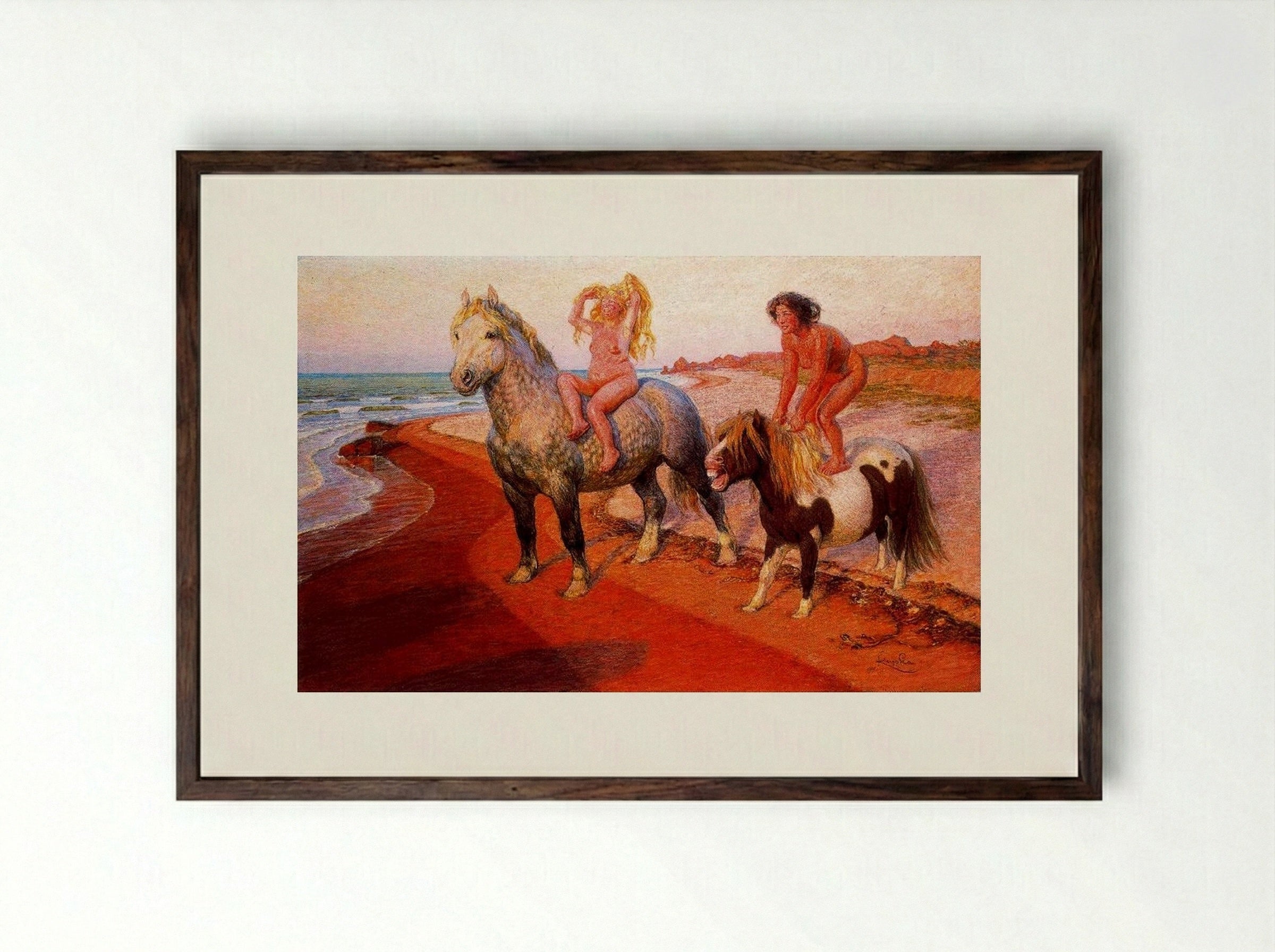 Ballad of Epona - František Kupka - Framed Print Dark Wood