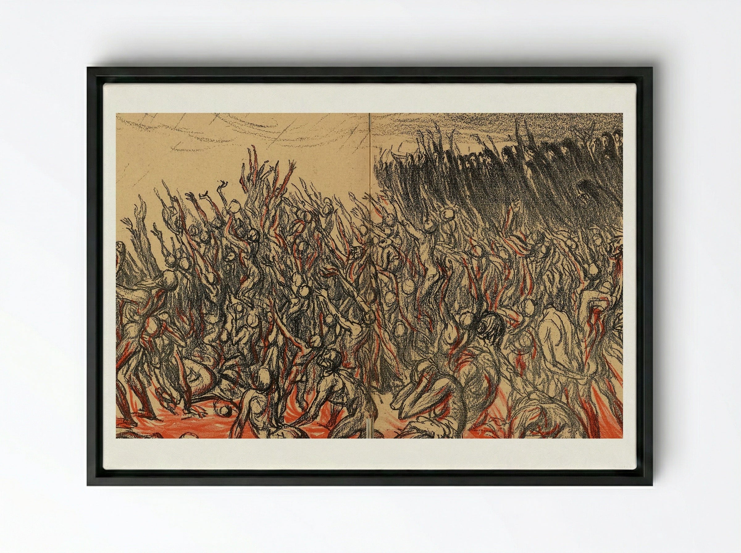La Vision de Hugo - Théophile Alexandre Steinlen - Framed Canvas Black