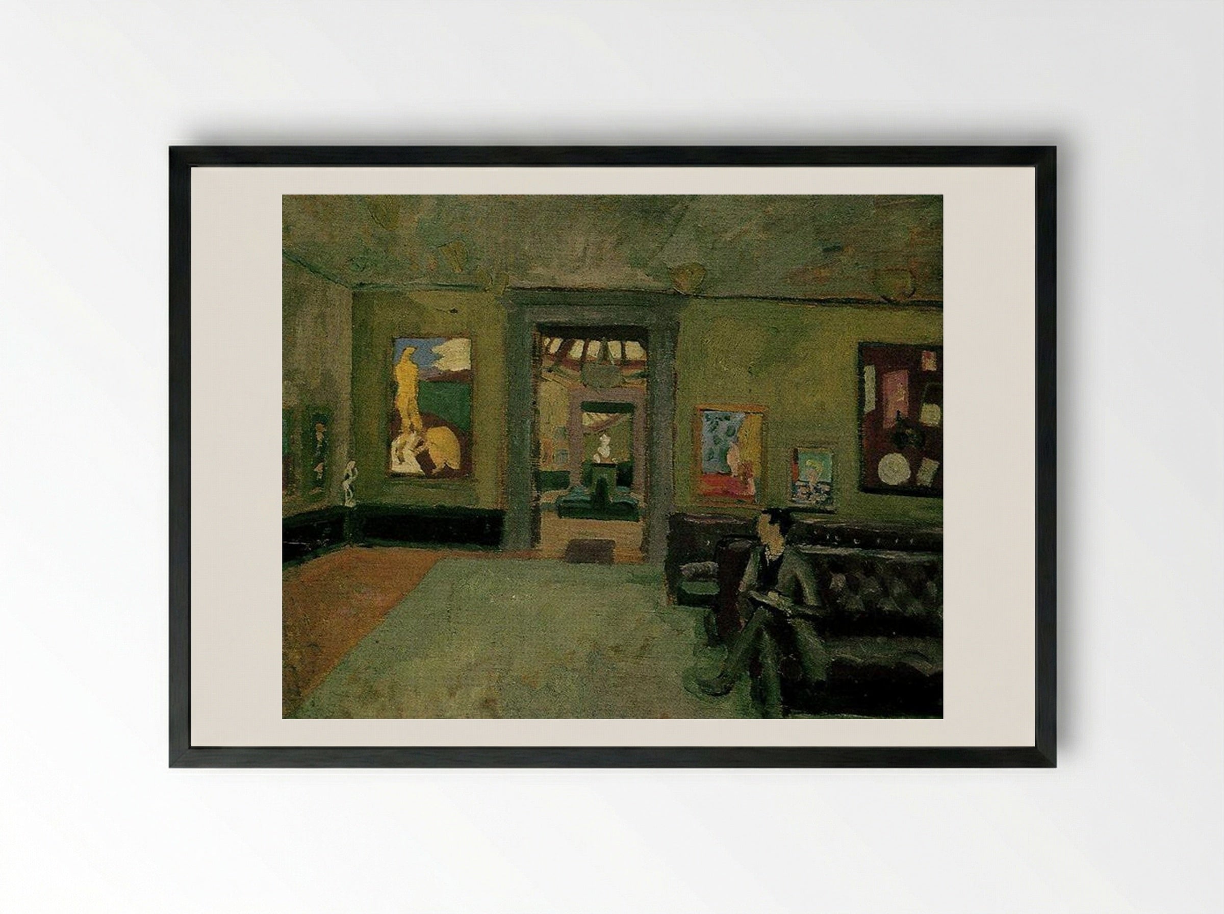 A Room (in the Second Post-Impressionist) - Roger Fry - Framed Print Black
