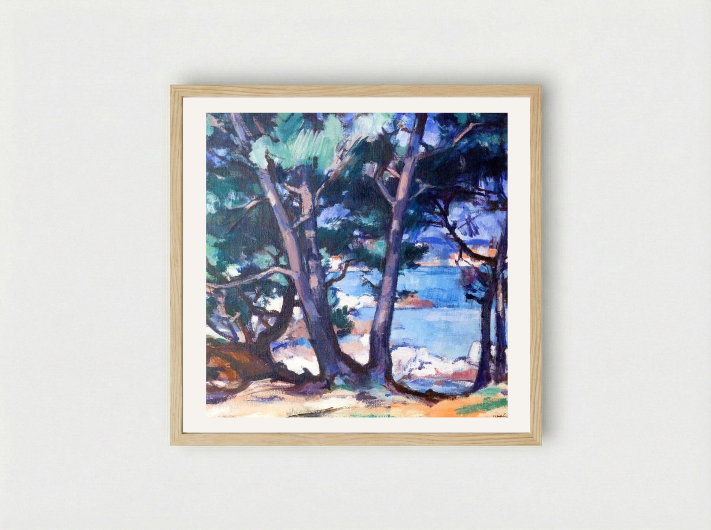 Blue Water, Antibes - Samuel Peploe - Framed Print Wood