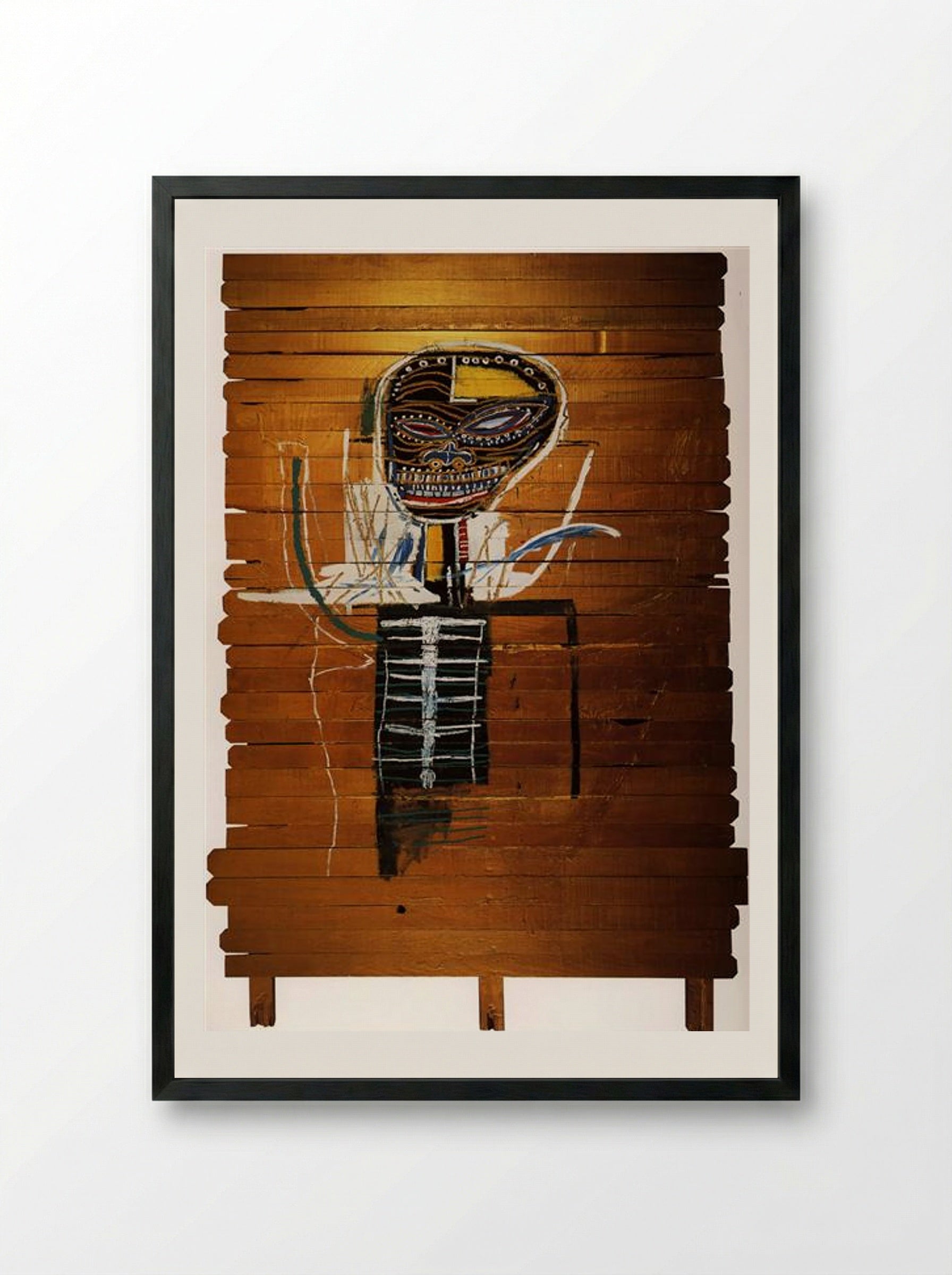 Gold Griot - Jean-Michel Basquiat - Framed Print Black