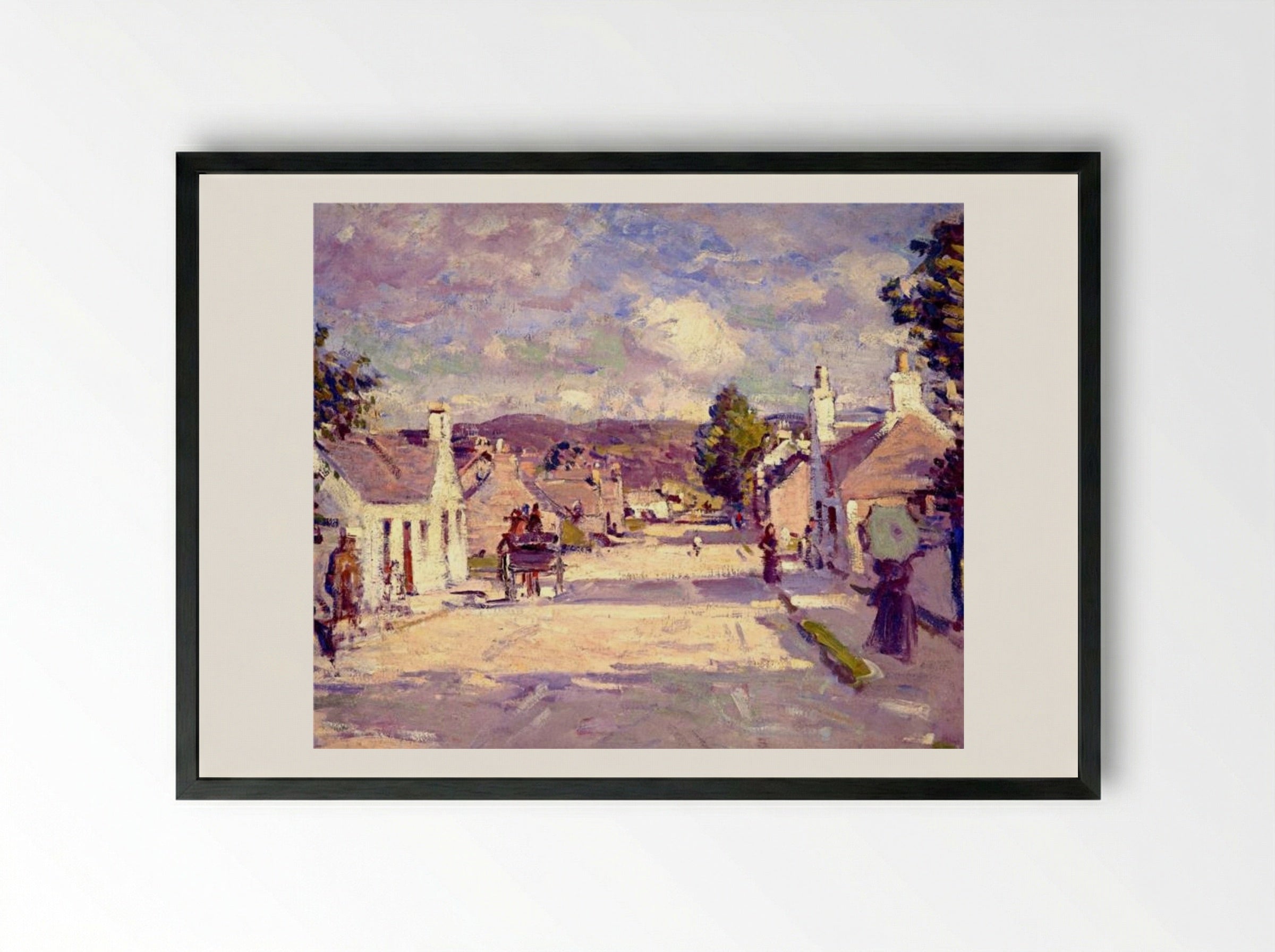 A Street, Comrie - Samuel Peploe - Framed Print Black