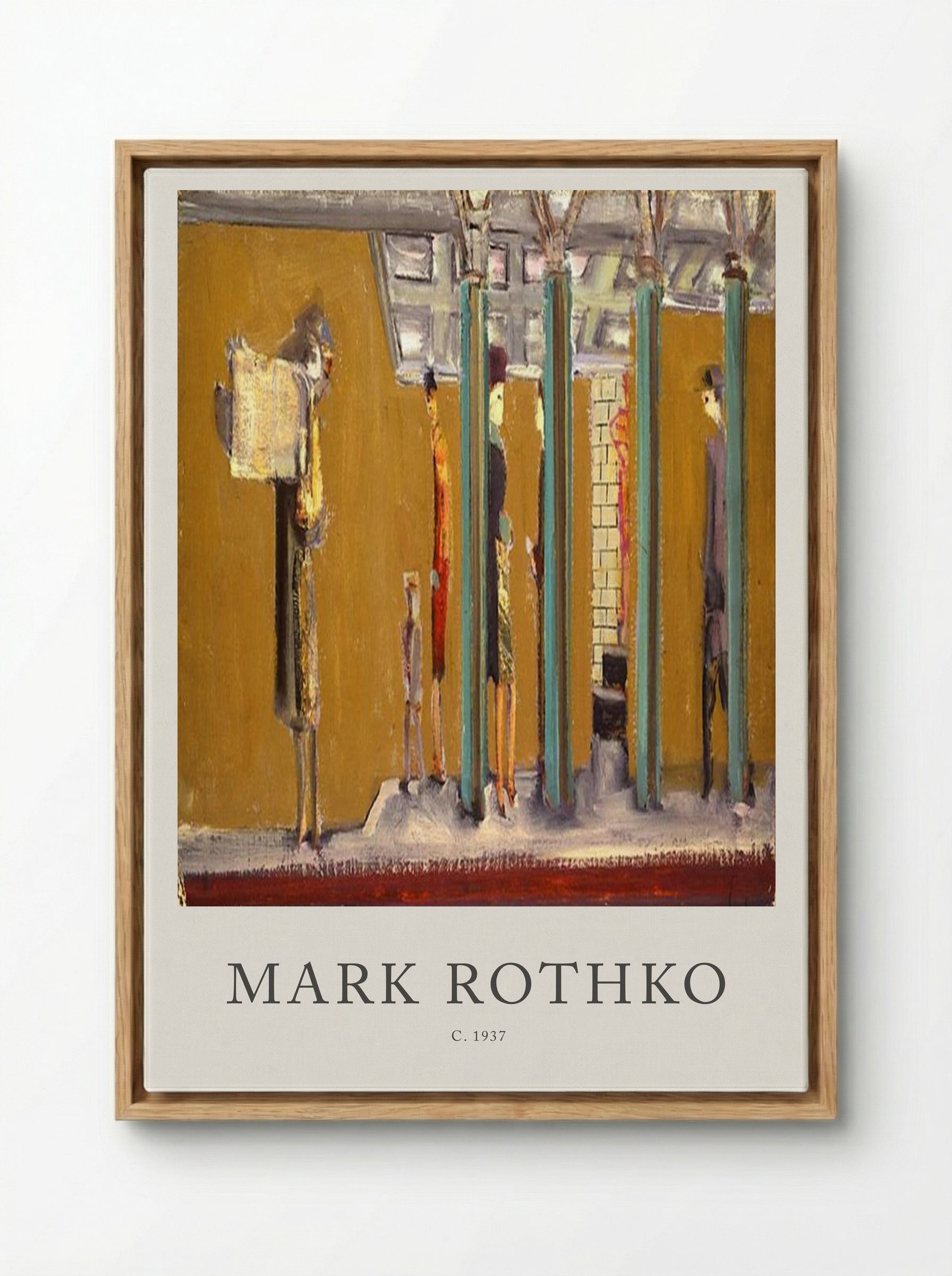 Untitled (Subway Scene) - Mark Rothko - Framed Canvas Wood