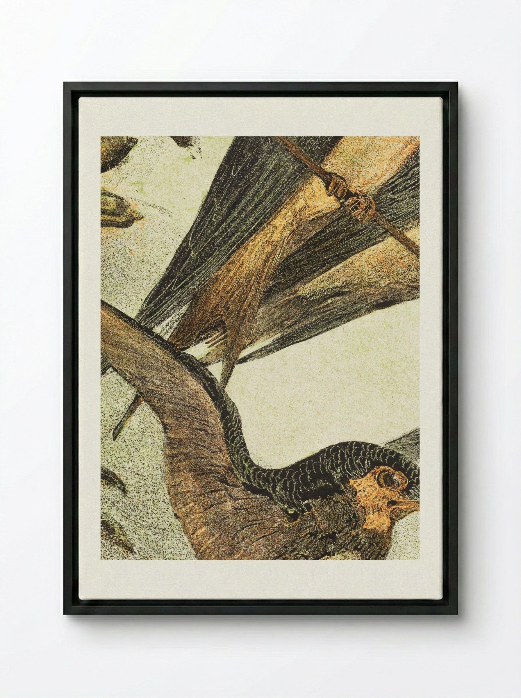 Drie zwaluwen (Three Swallows) - Theo van Hoytema - Framed Canvas Black