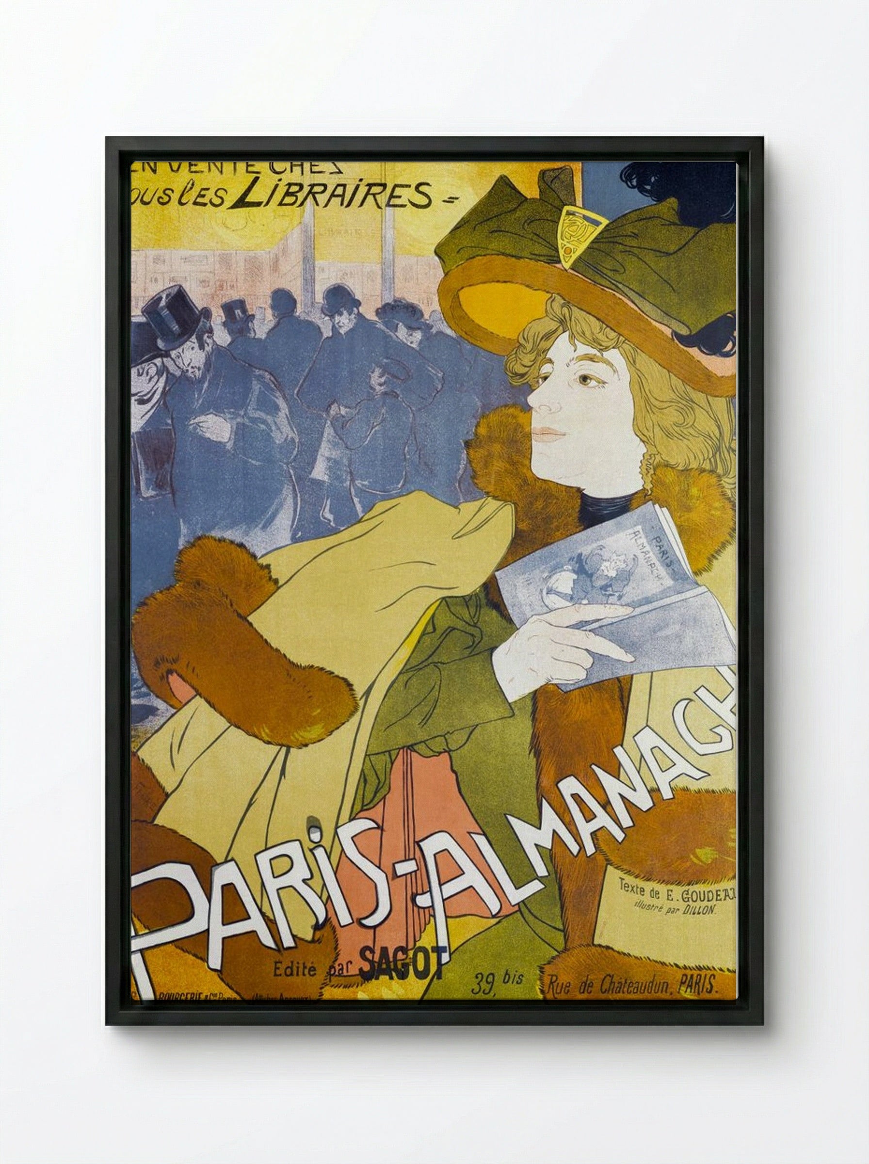 Paris-Almanach, 1894 - Georges de Feure - Framed Canvas Black