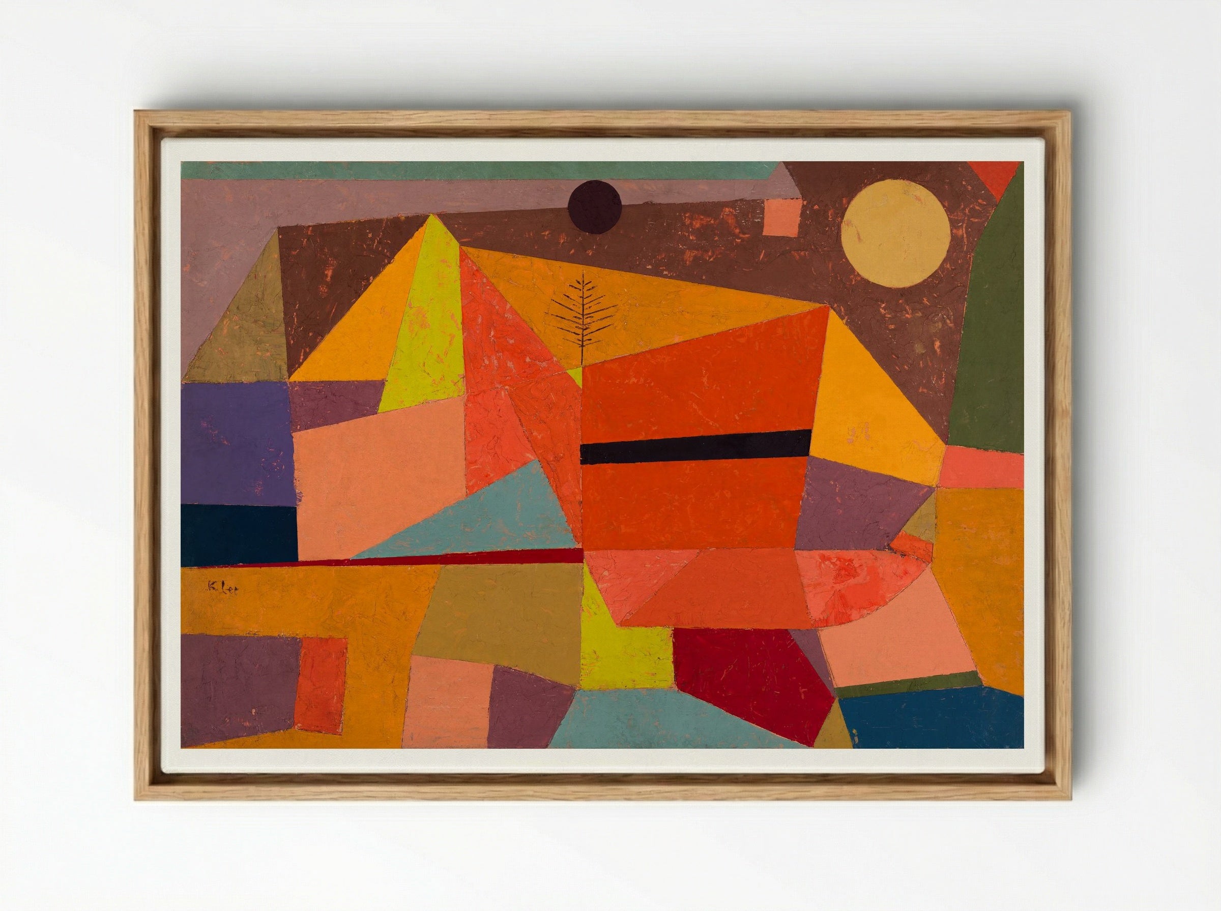 Heitere Gebirgslandschaft (Joyful Mountain Landscape) - Paul Klee - Framed Canvas Wood