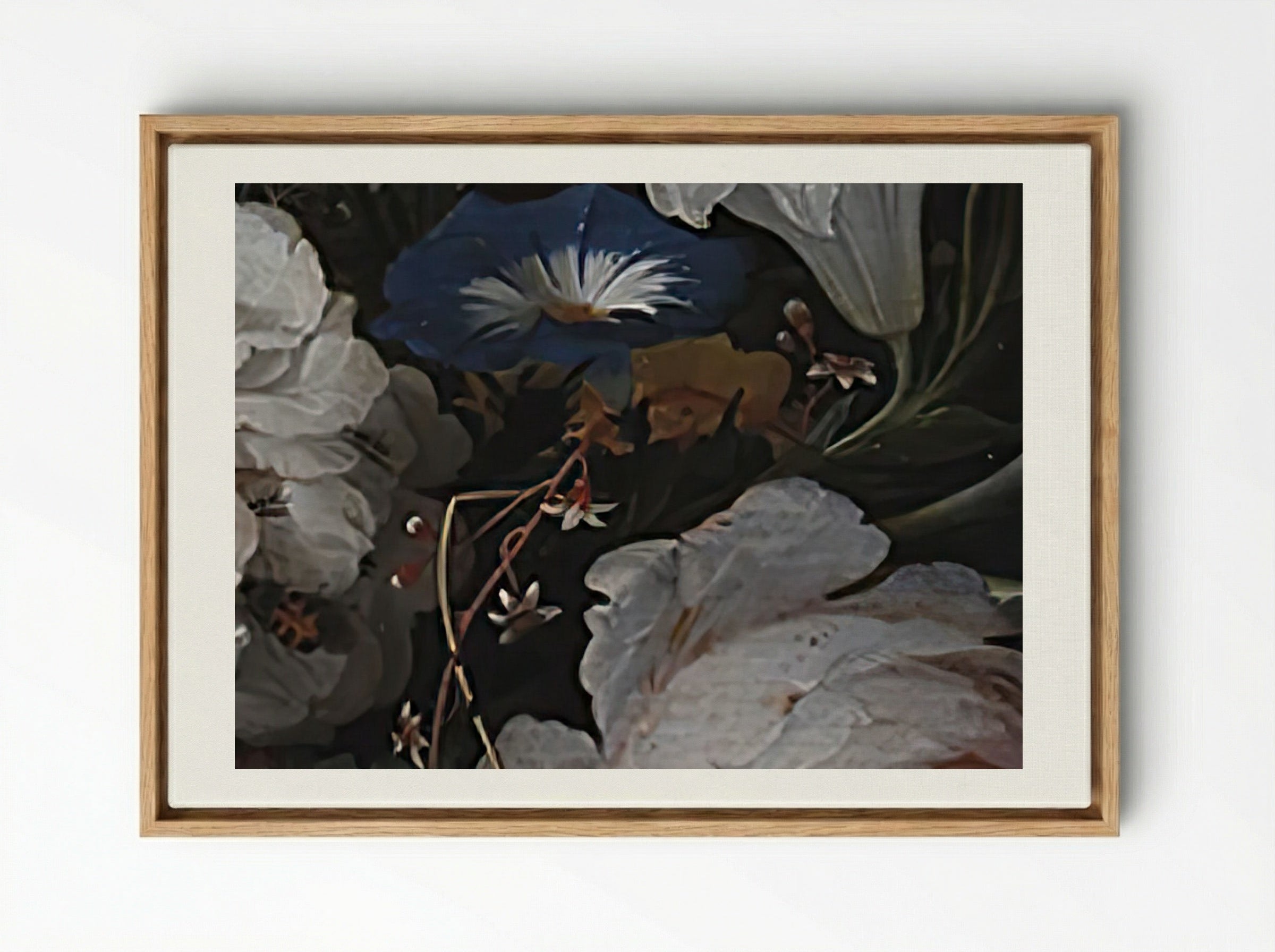 A Garland of Flowers - Abraham Mignon - Framed Canvas Wood