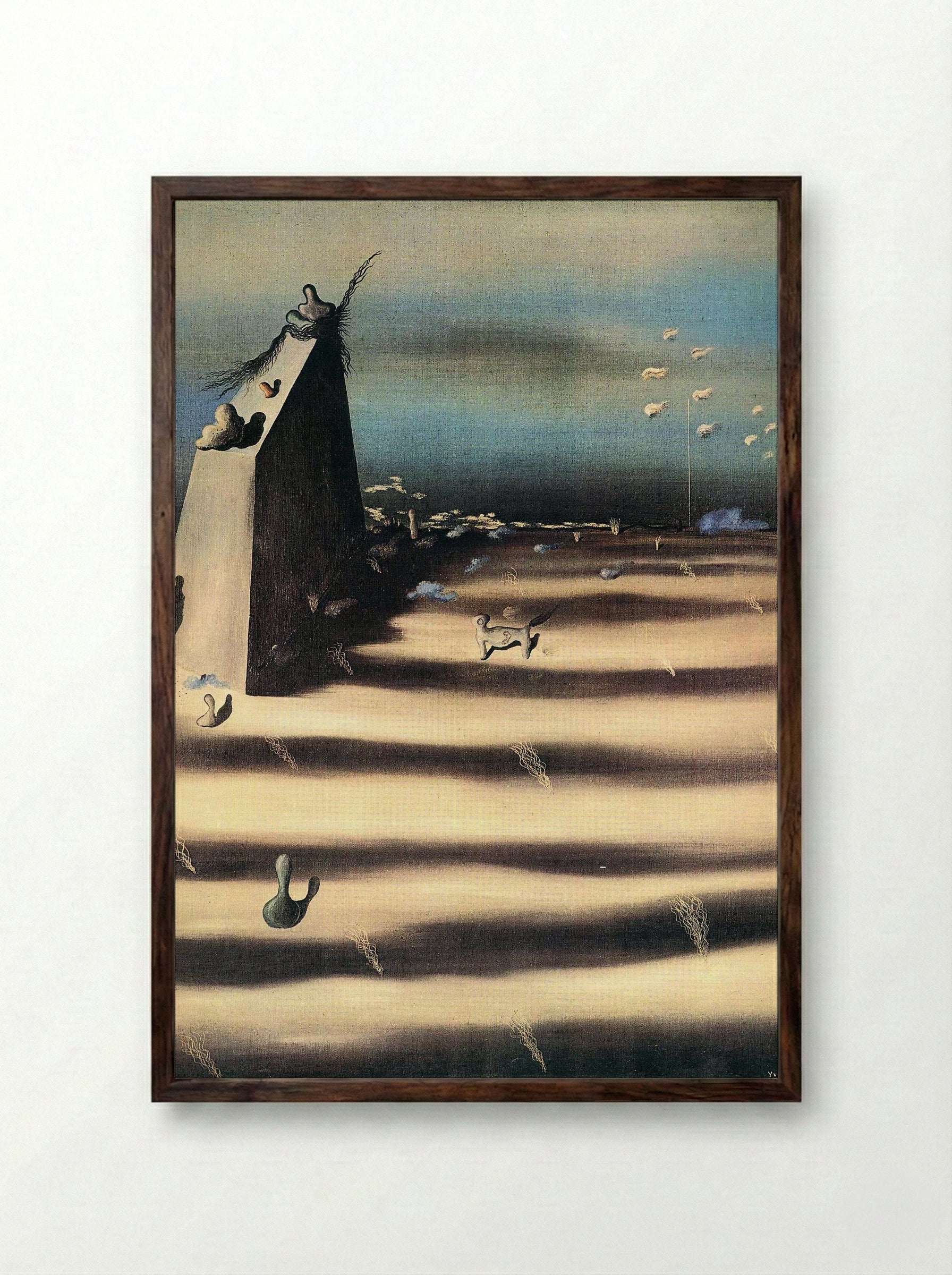 Jour de lenteur - Yves Tanguy - Framed Print Dark Wood