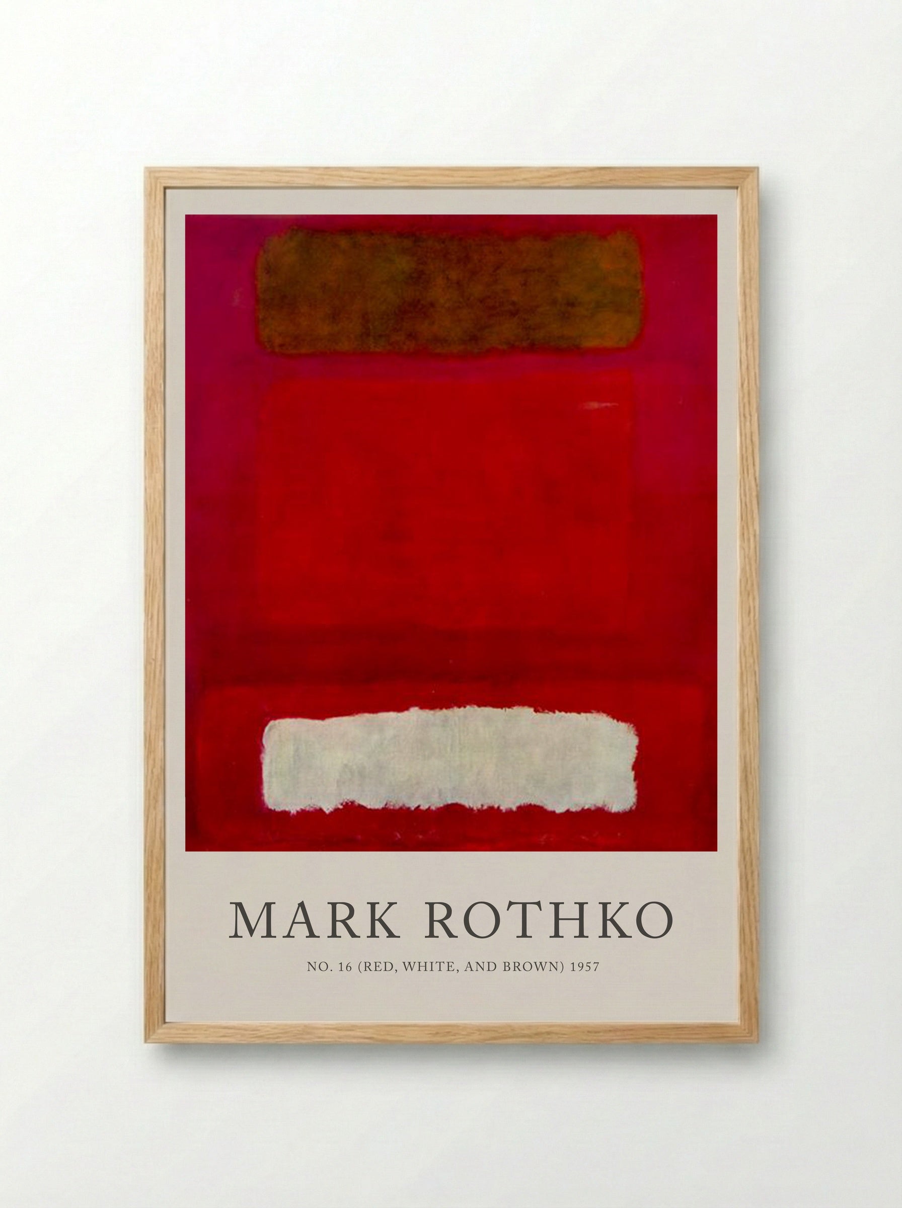No. 16 (Red, White, and Brown) - Mark Rothko - Framed Print Wood