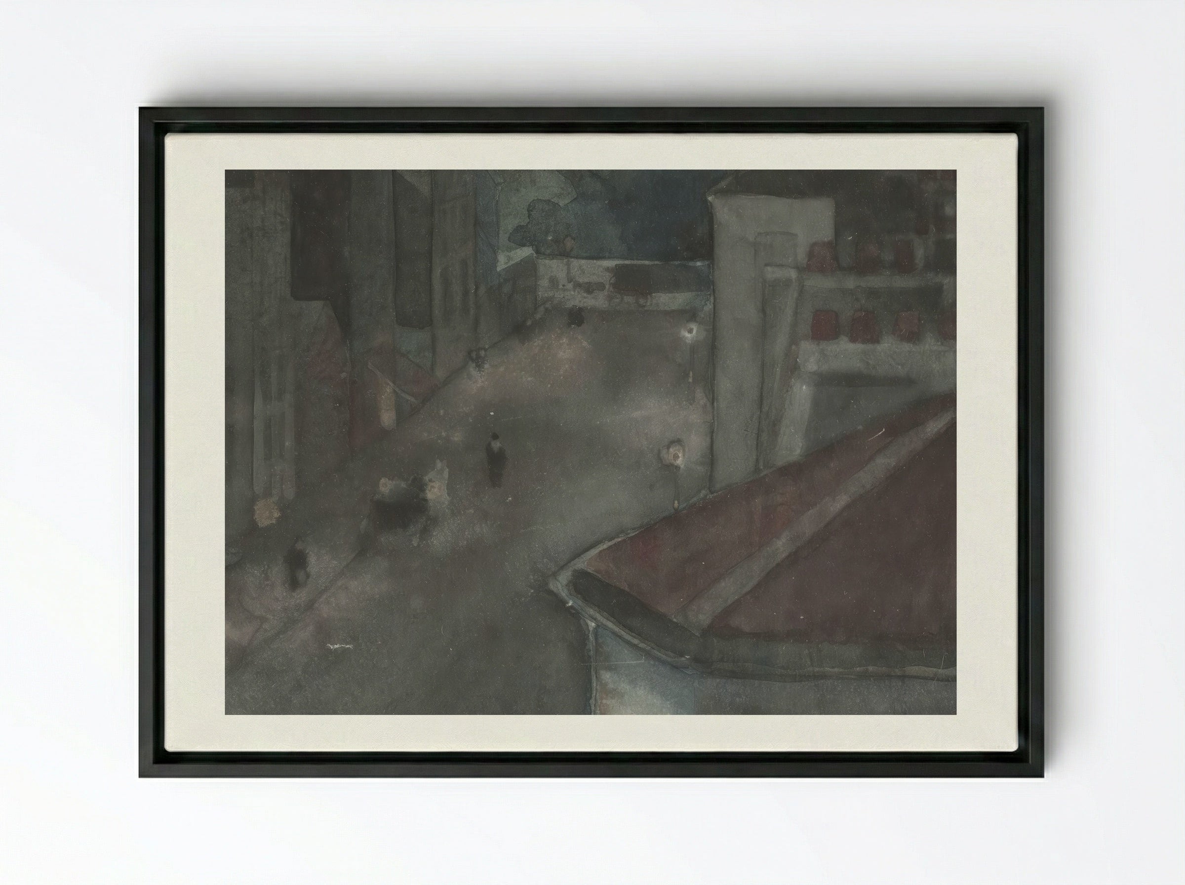 From the Sixth Floor - Théophile Alexandre Steinlen - Framed Canvas Black