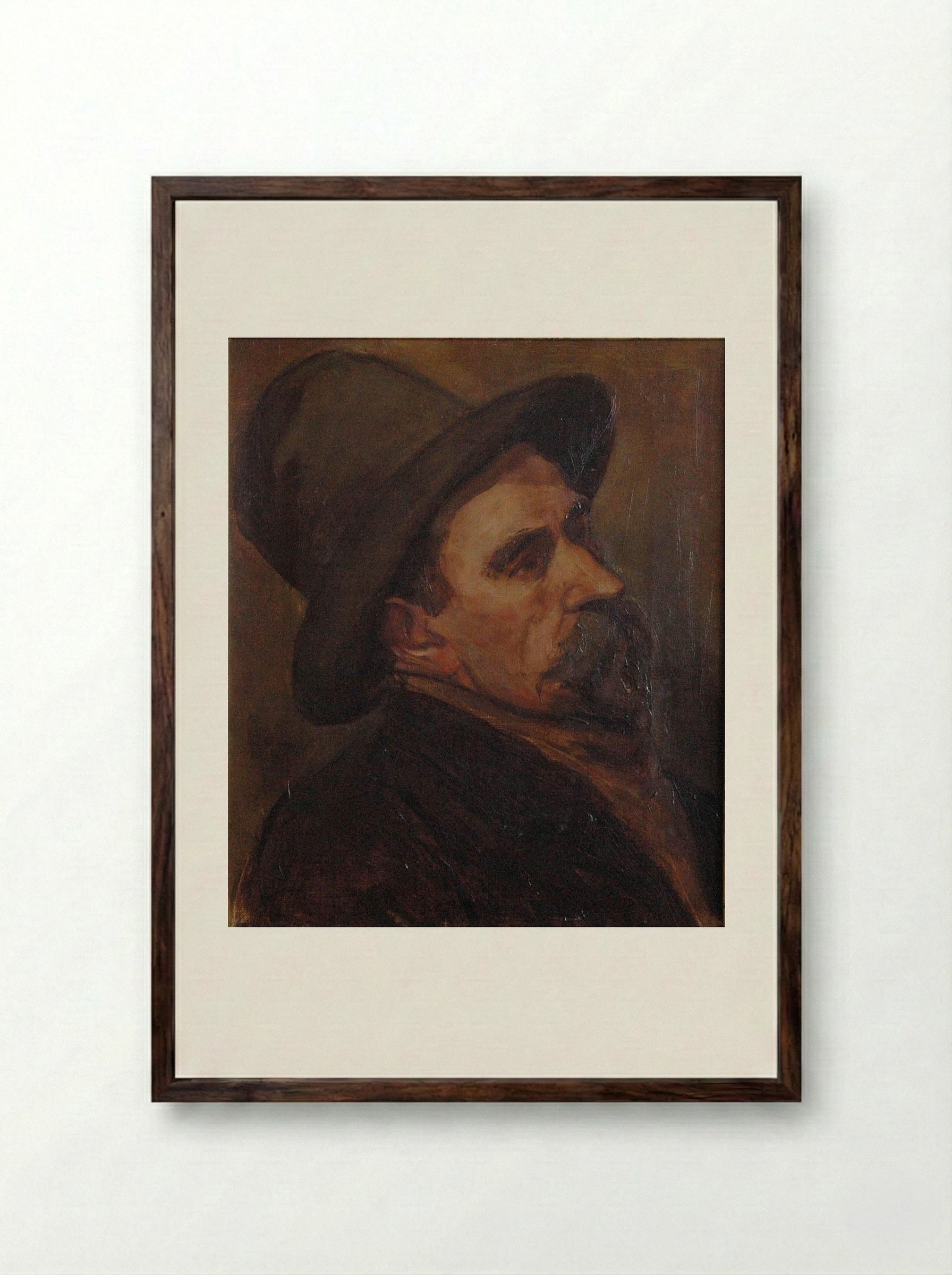 Portrait of Christian Leibbrandt - Theo van Doesburg - Framed Print Dark Wood
