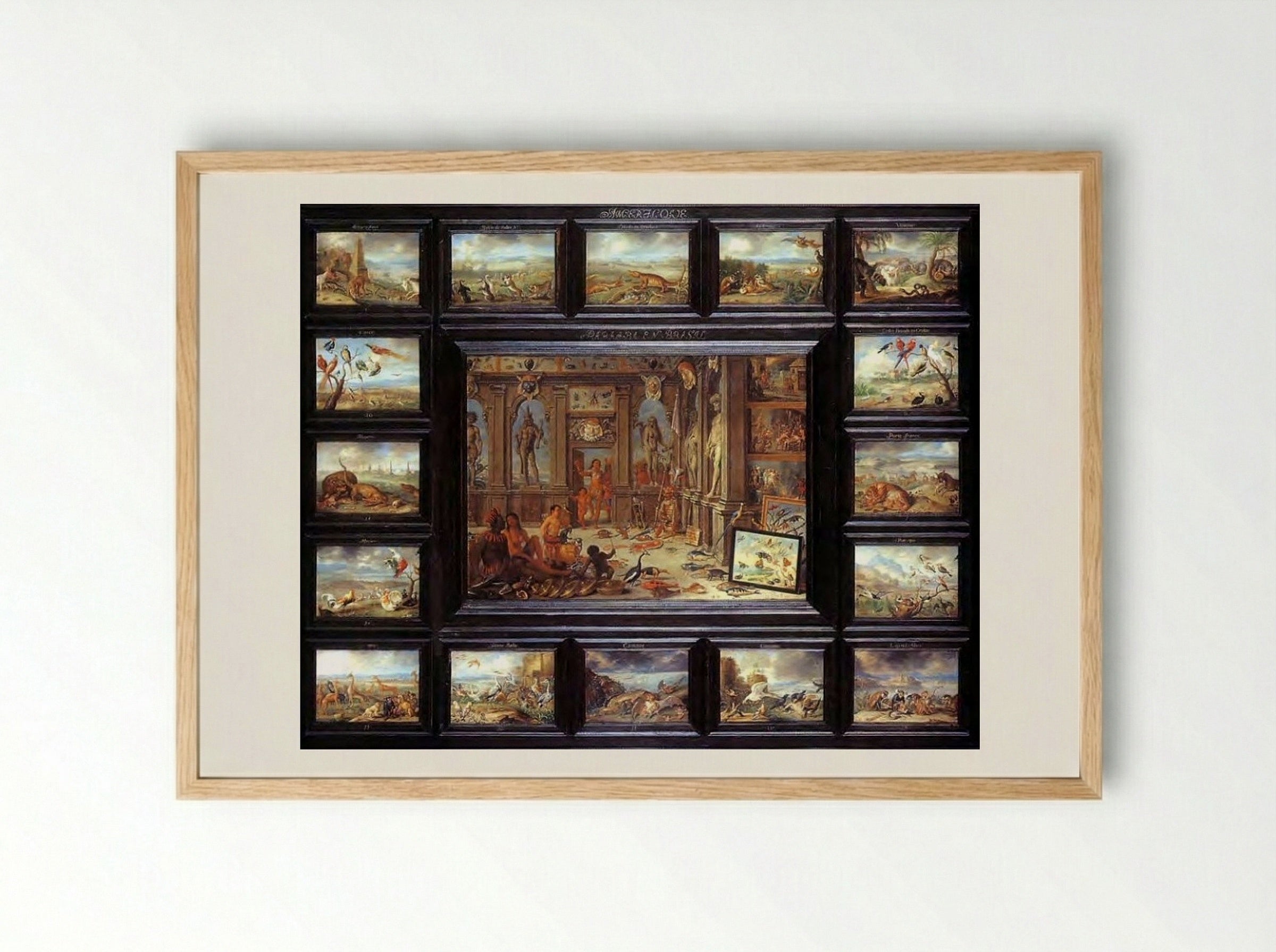 America - Jan van Kessel the Elder - Framed Print Wood