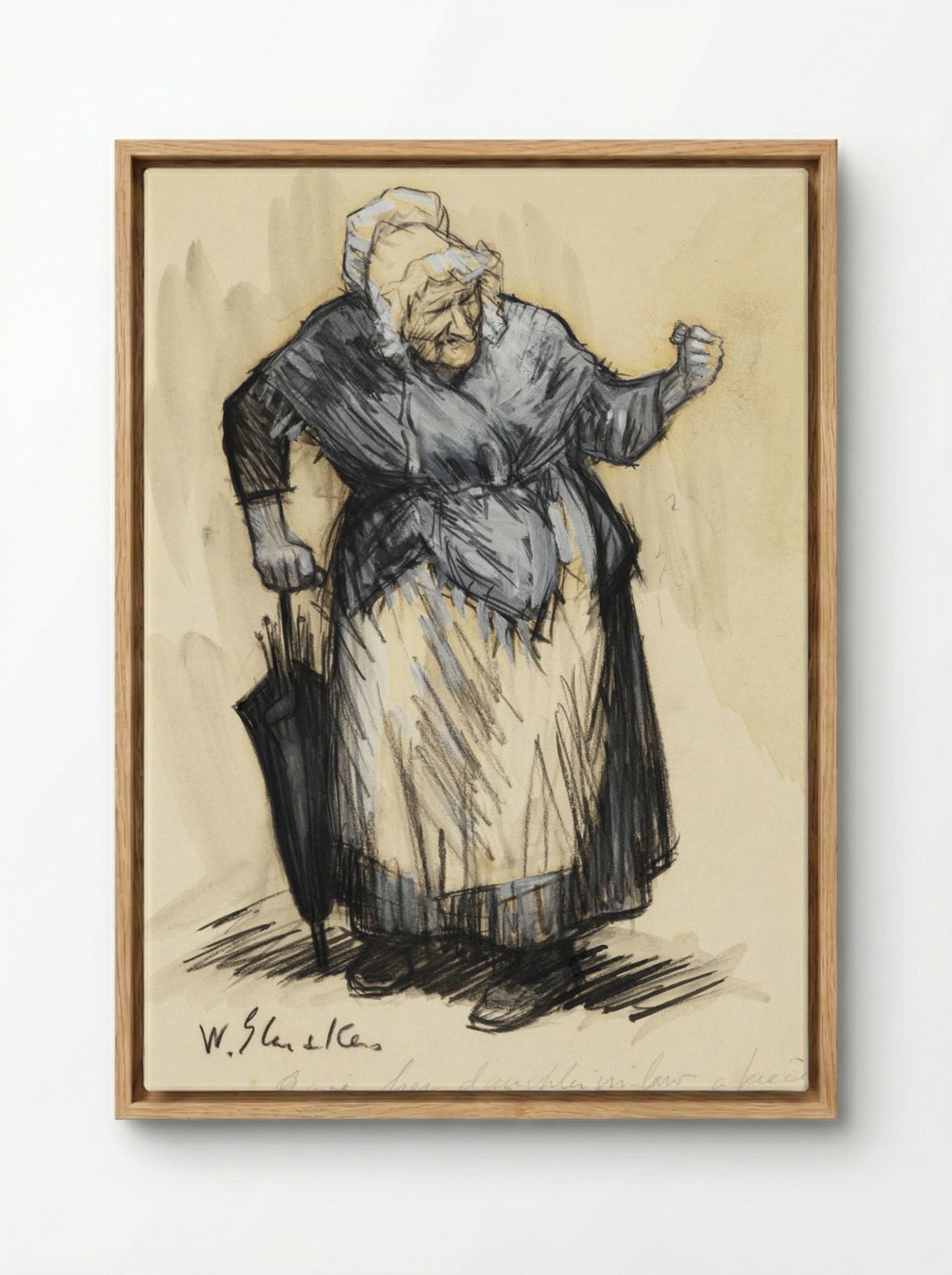 She Gave Her Daughter-in-Law a Piece of Her Mind - William James Glackens - Framed Canvas Wood