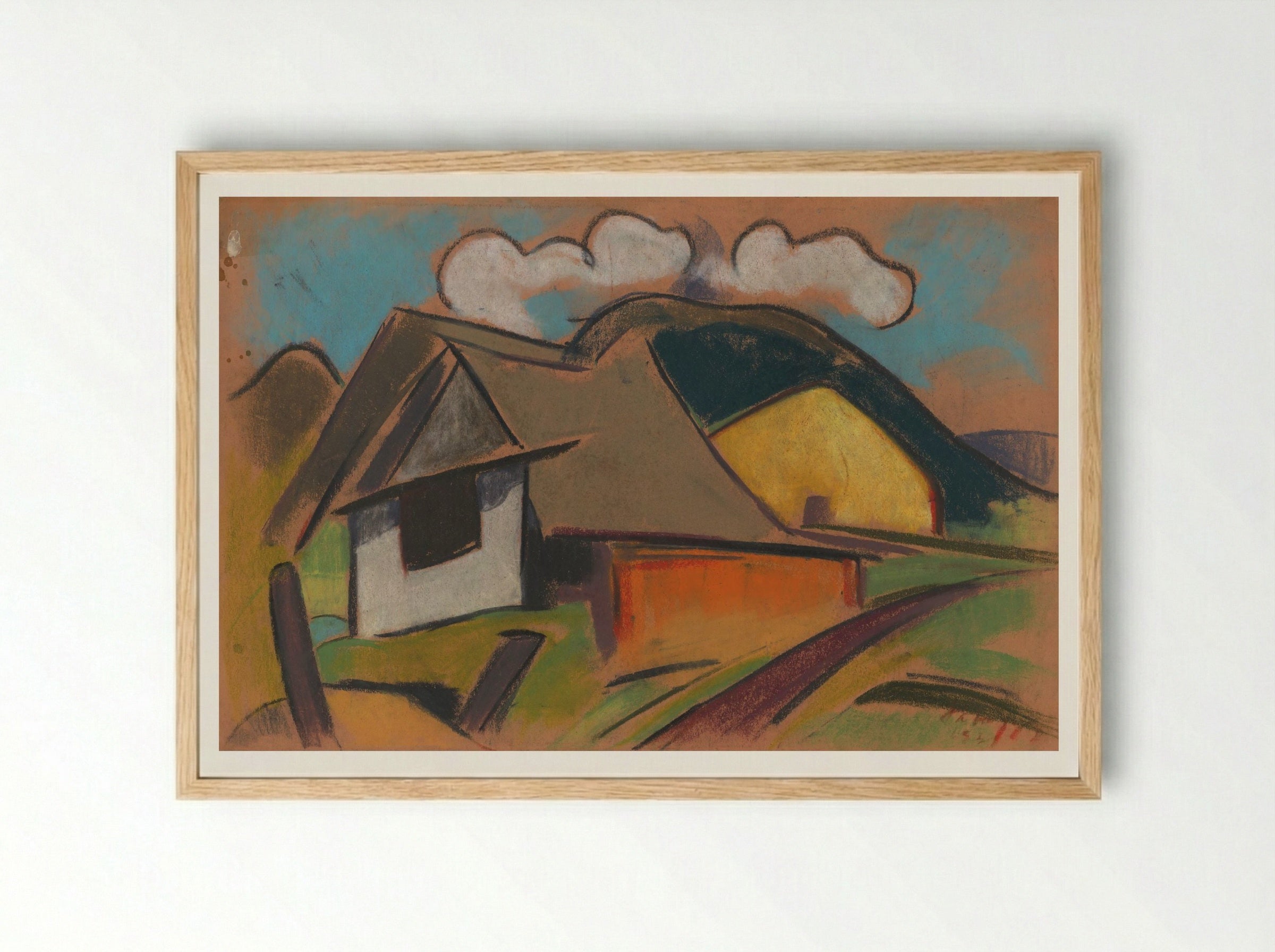 Cottages in the Mountains - Zolo Palugyay - Framed Print Wood