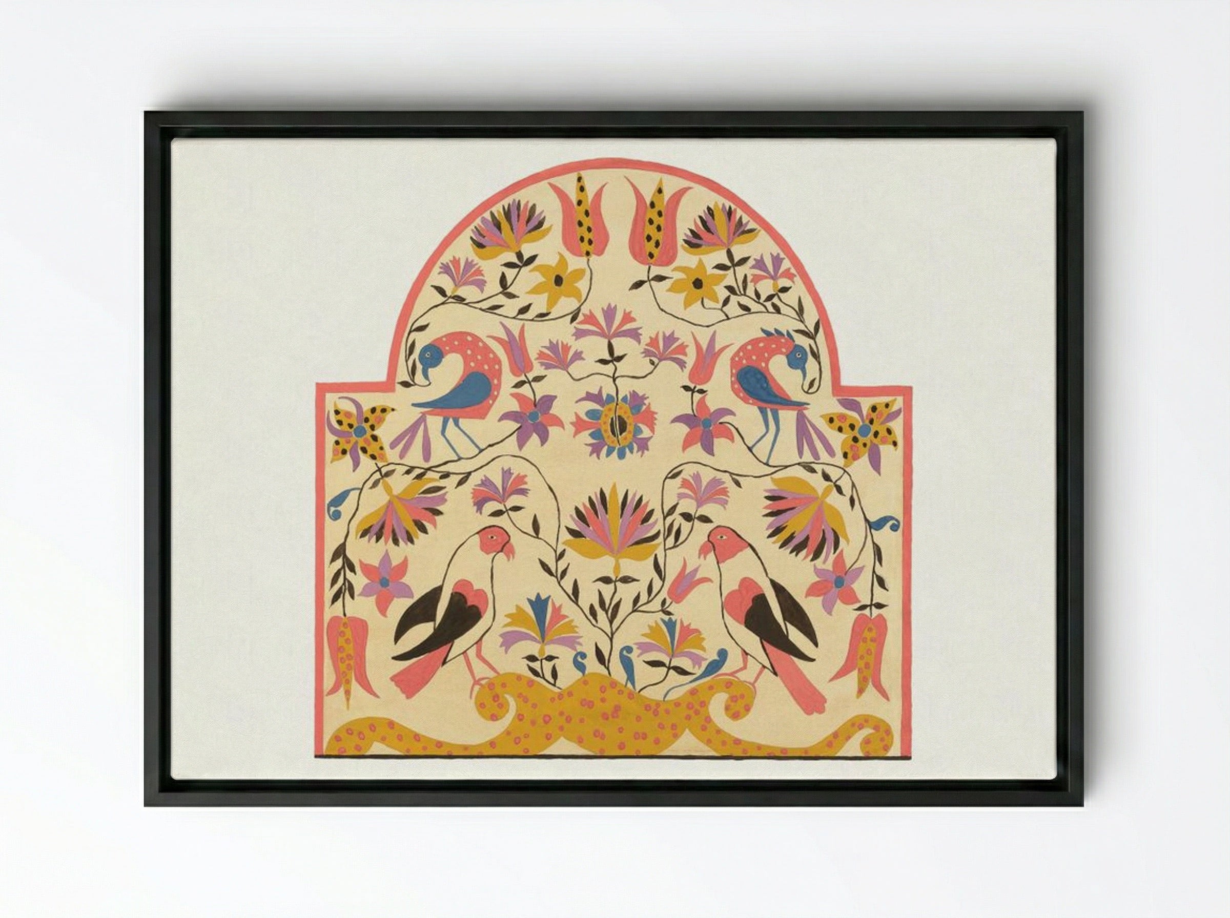 Study for Proposed Portfolio: Decorated Chests of Rural Pennsylvania - Fine Art Print - Framed Canvas Black