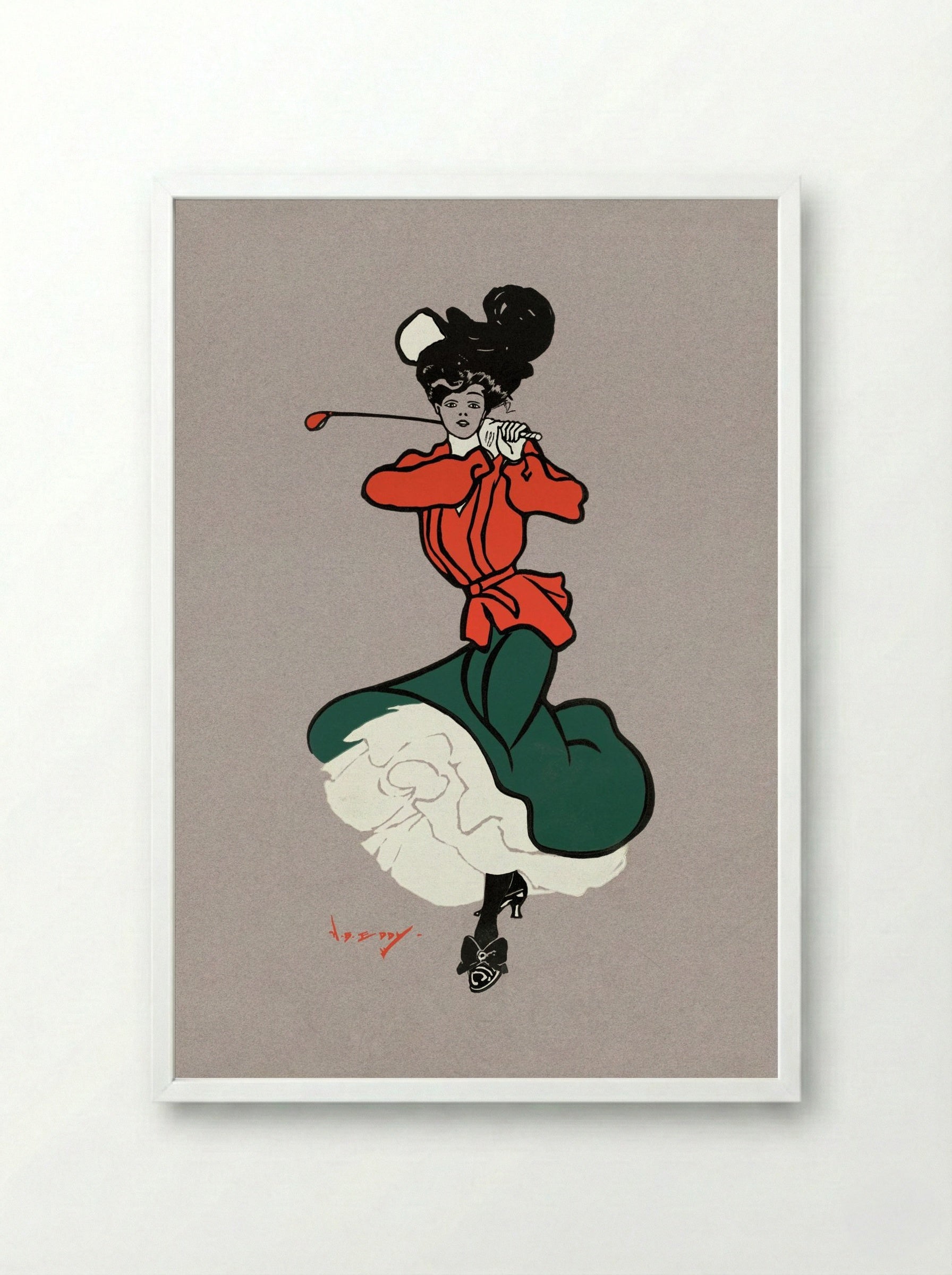 A Good Drive No. 44 - Harry B. Eddy - Framed Print White