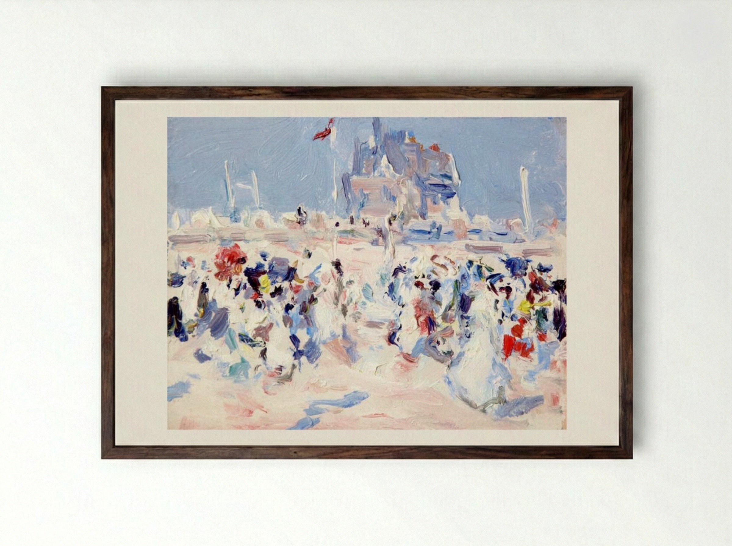 Paris-Plage - Samuel Peploe - Framed Print Dark Wood