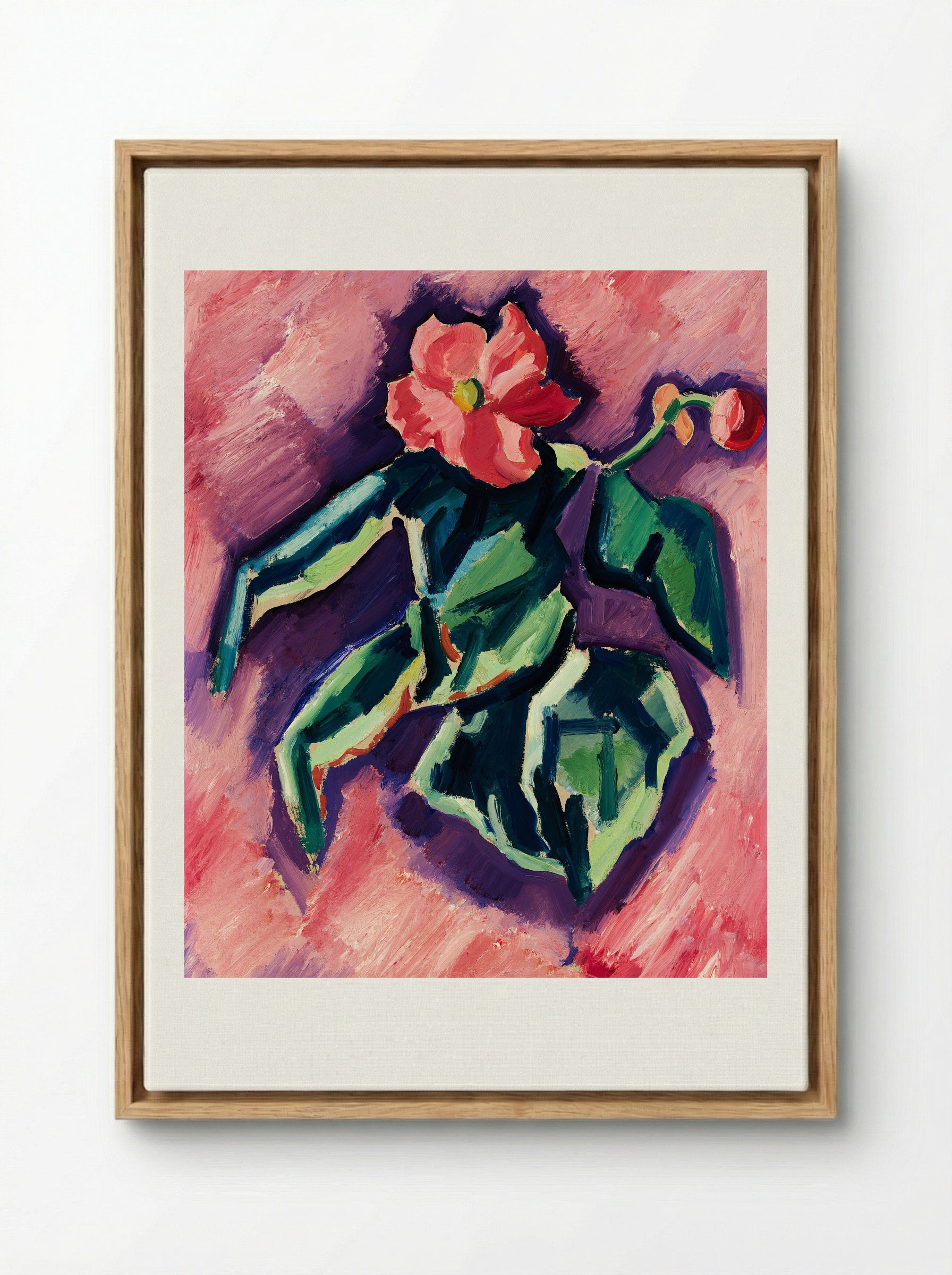 Pink Begonias - Marsden Hartley - Framed Canvas Wood