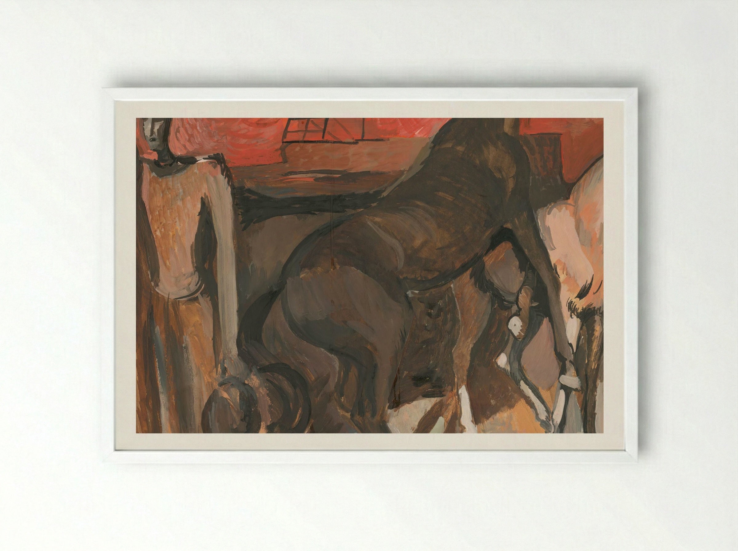 Fire - Refugees - Cyprián Majerník - Framed Print White