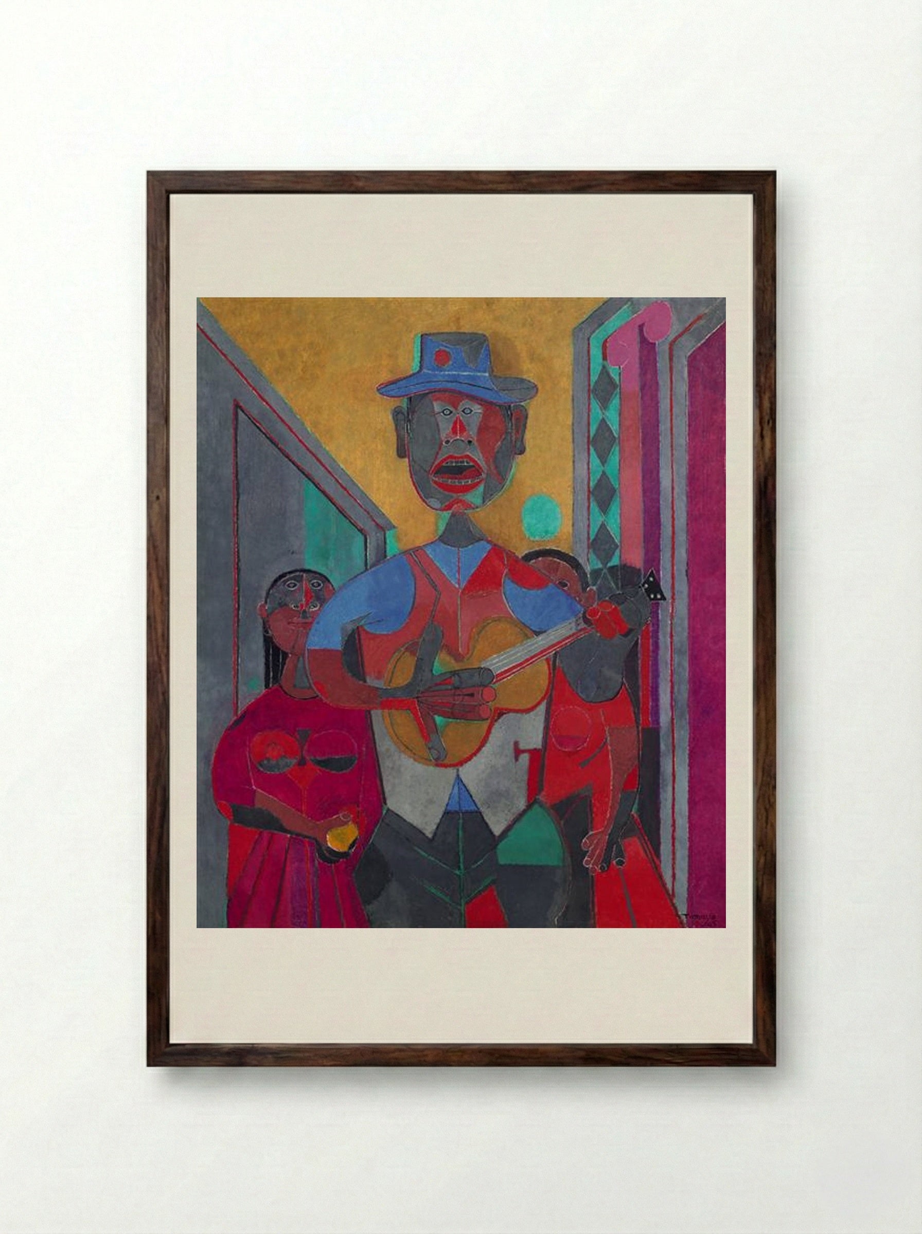 The Troubadour - Rufino Tamayo - Framed Print Dark Wood