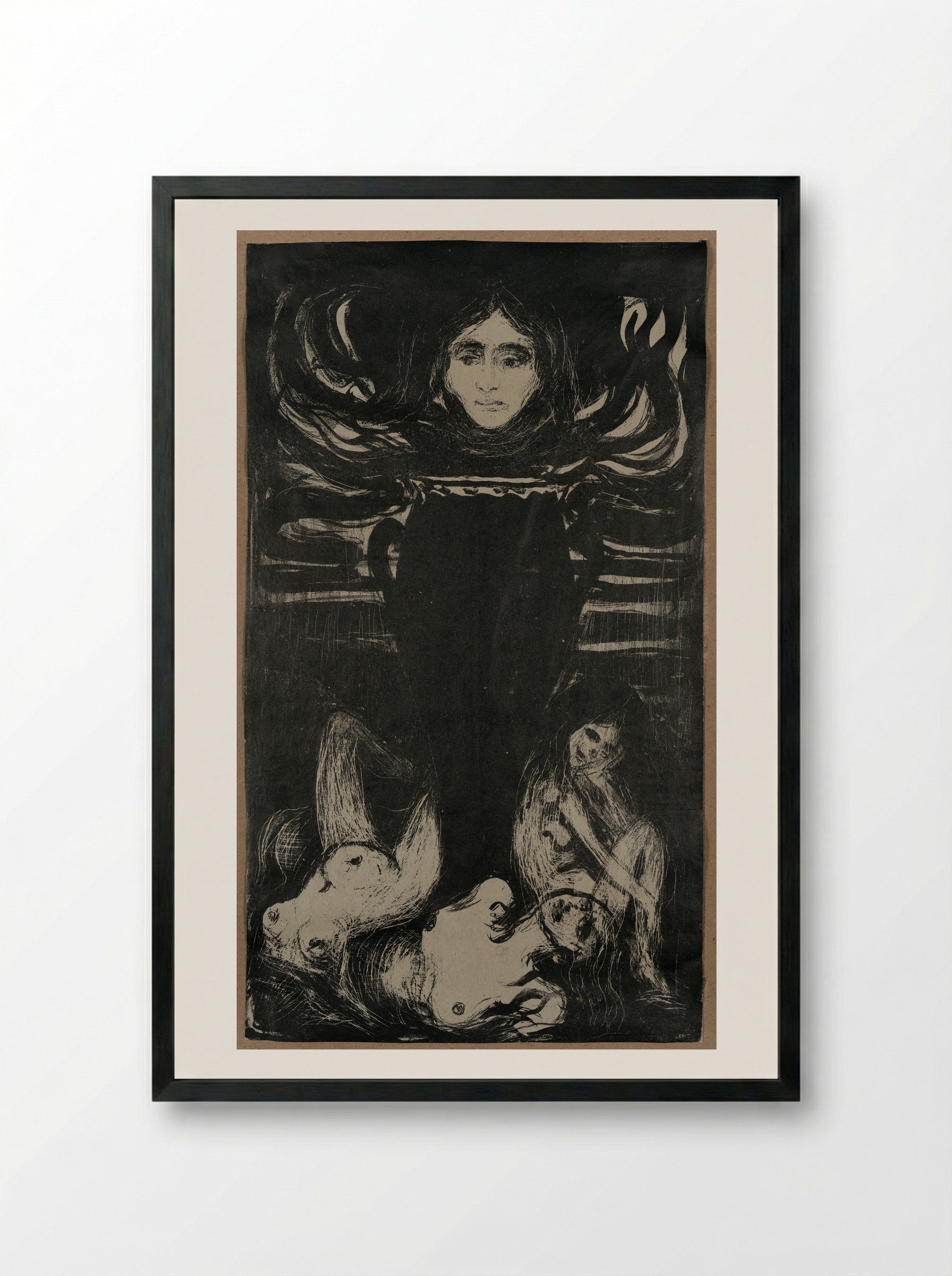 The Urn - Edvard Munch - Framed Print Black