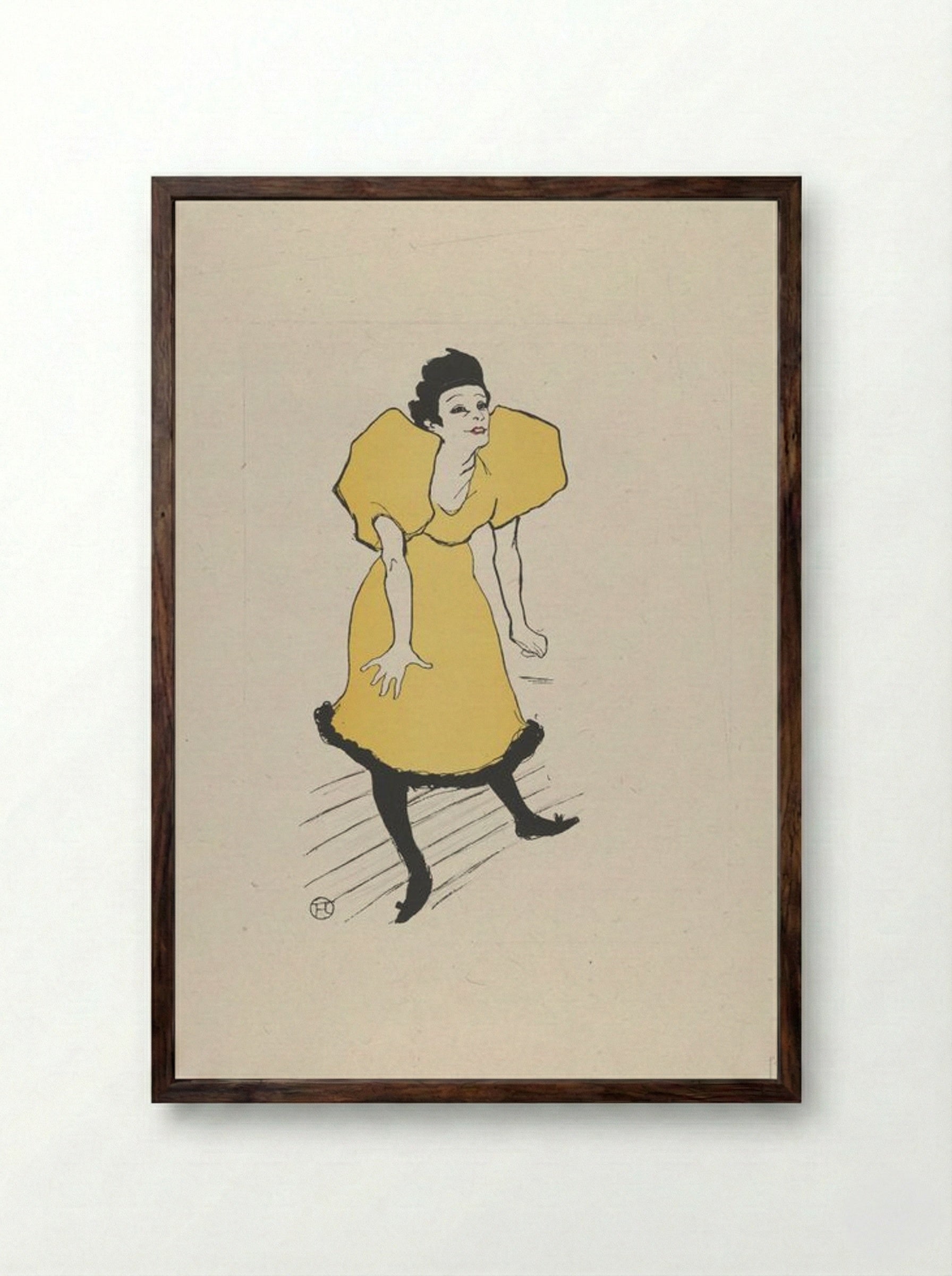 Polaire - Henri de Toulouse-Lautrec - Framed Print Dark Wood