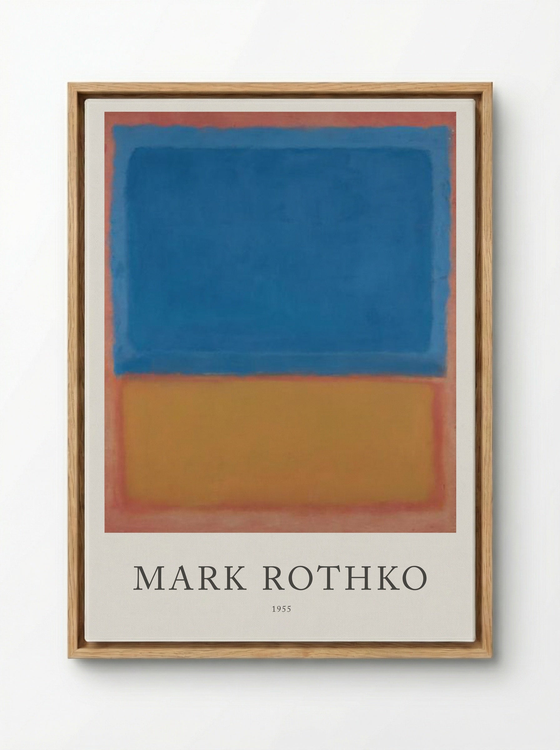 Untitled (Blue and Yellow Rectangles) - Mark Rothko - Framed Canvas Wood
