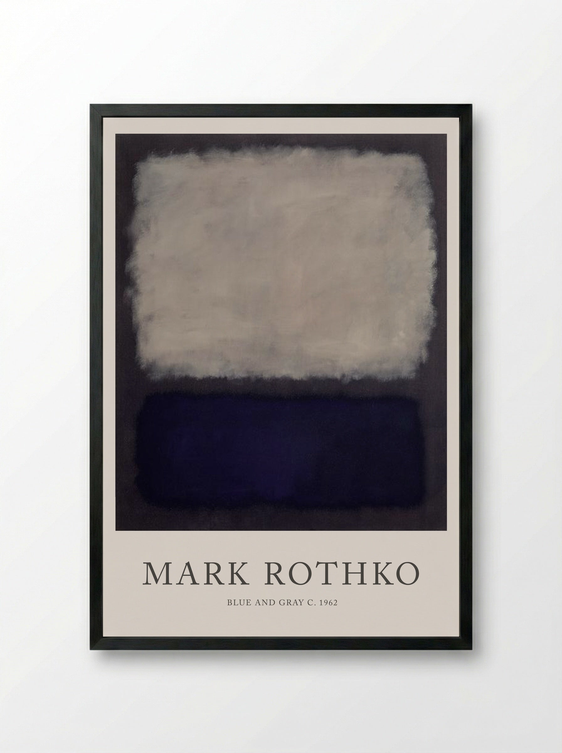 Blue and Gray - Mark Rothko - Framed Print Black