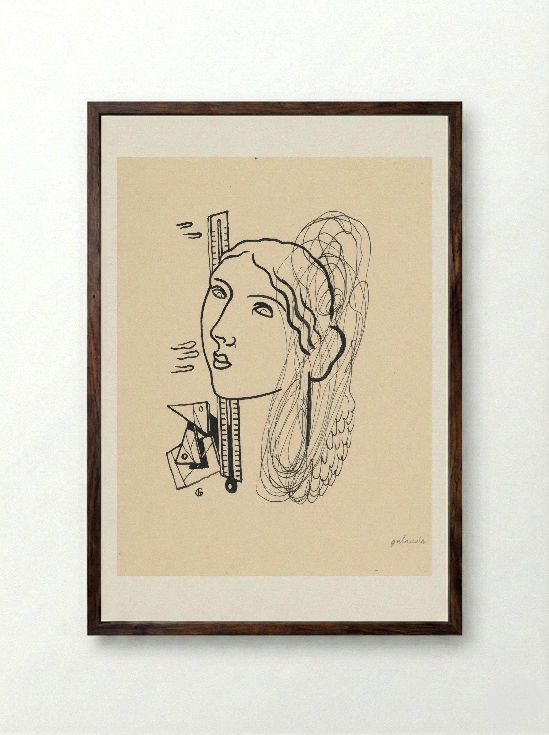 Thermometer - Mikuláš Galanda - Framed Print Dark Wood
