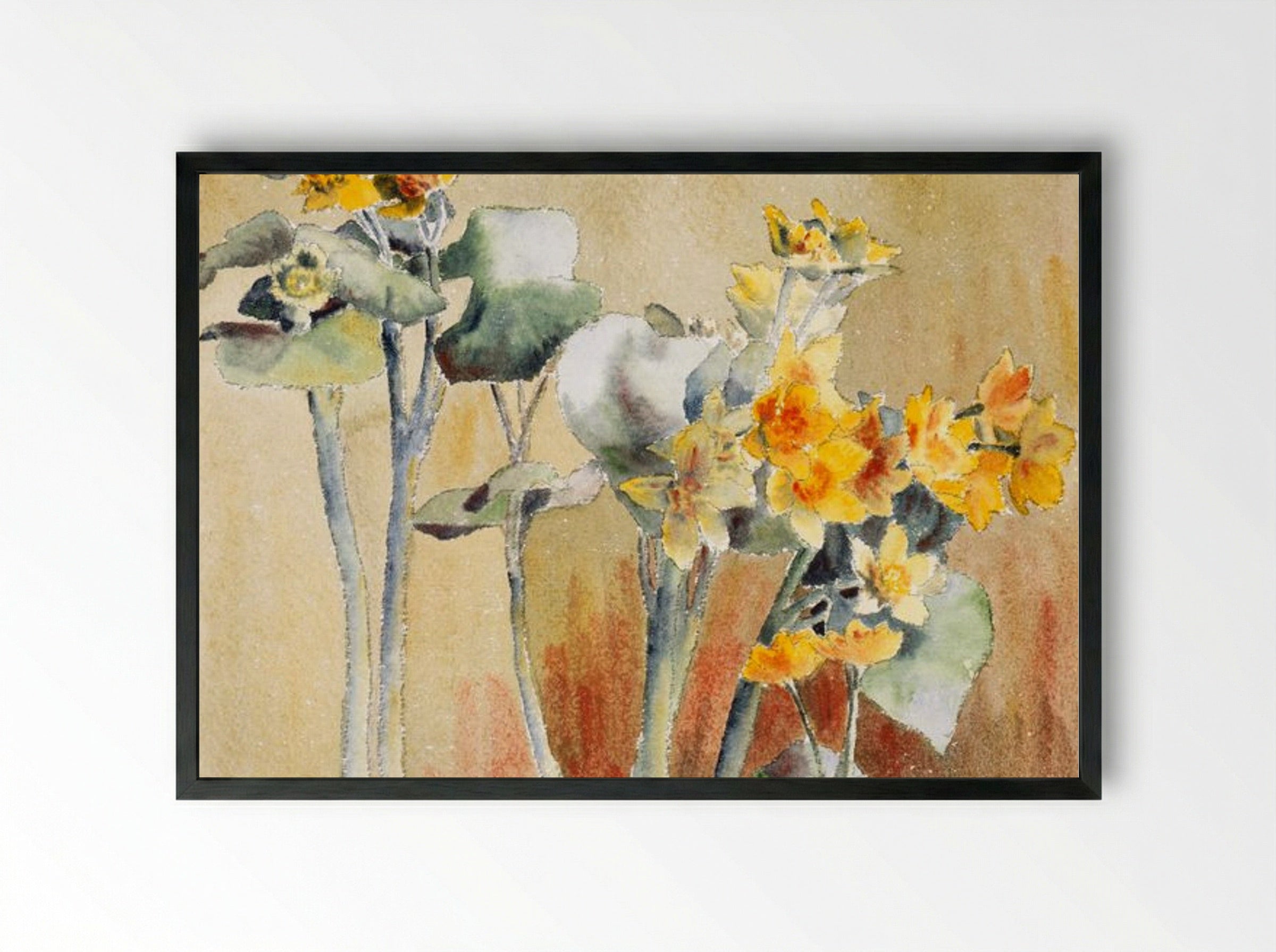 Orange Flower - Hannah Borger Overbeck - Framed Print Black