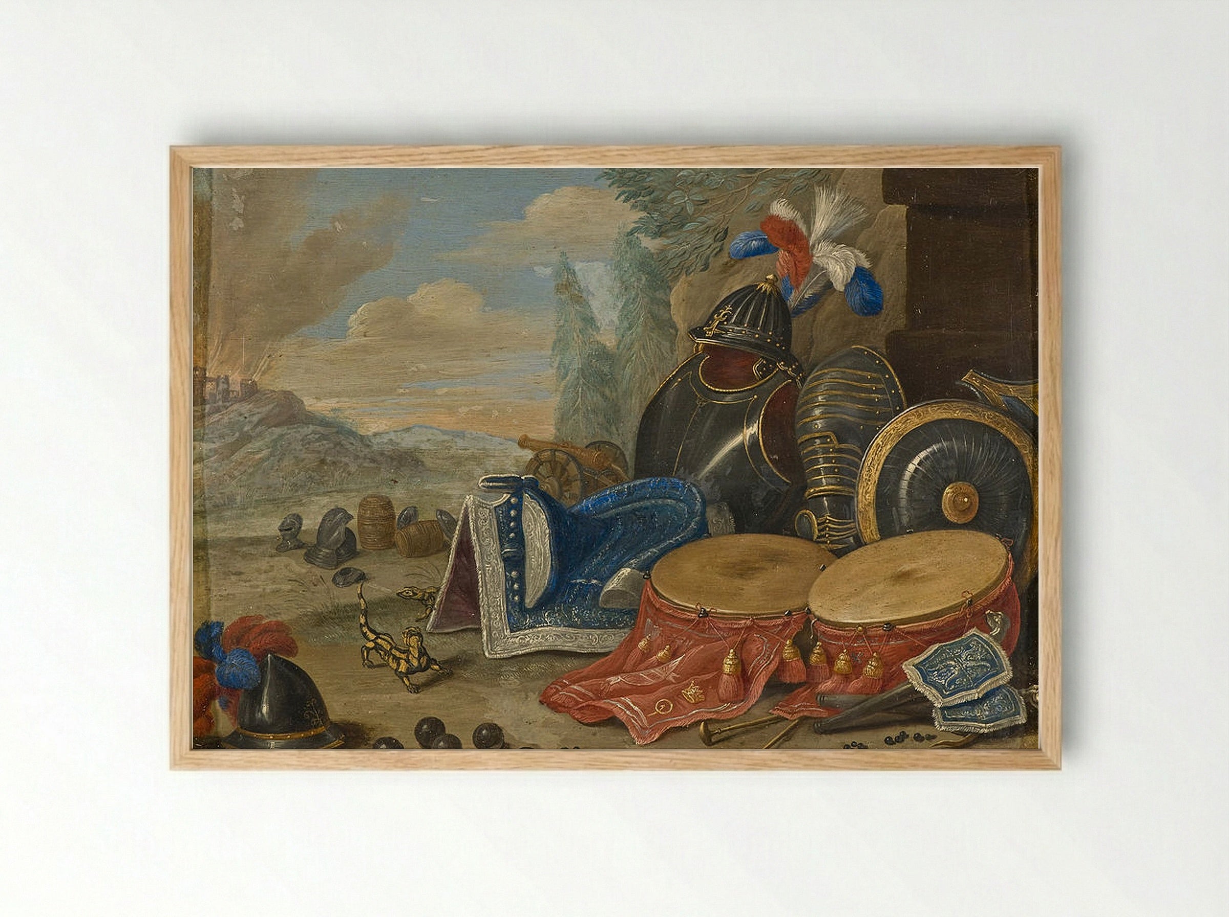 Emblems of War - Jan van Kessel the Elder - Framed Print Wood