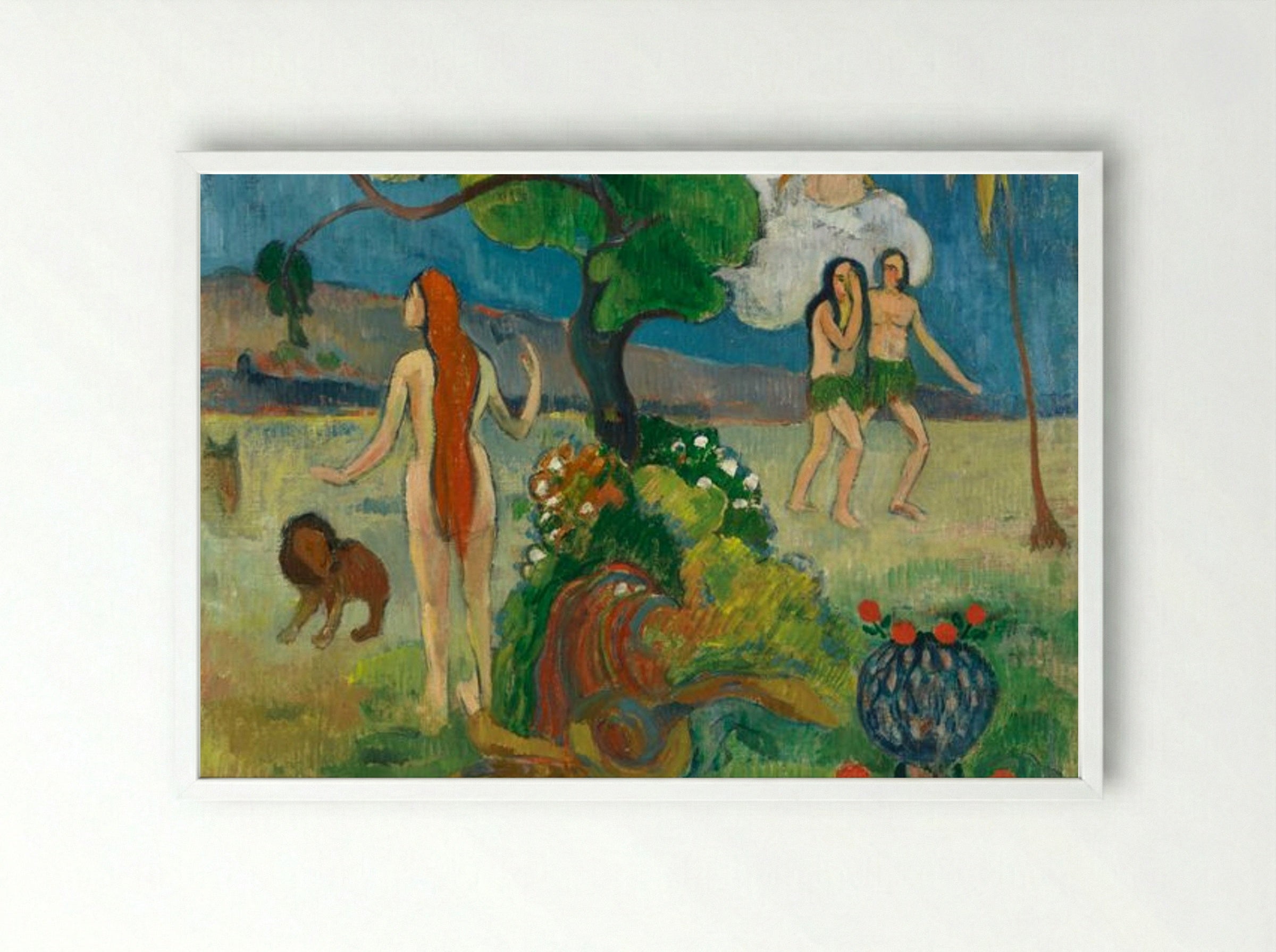 Paradise Lost - Paul Gauguin - Framed Print White