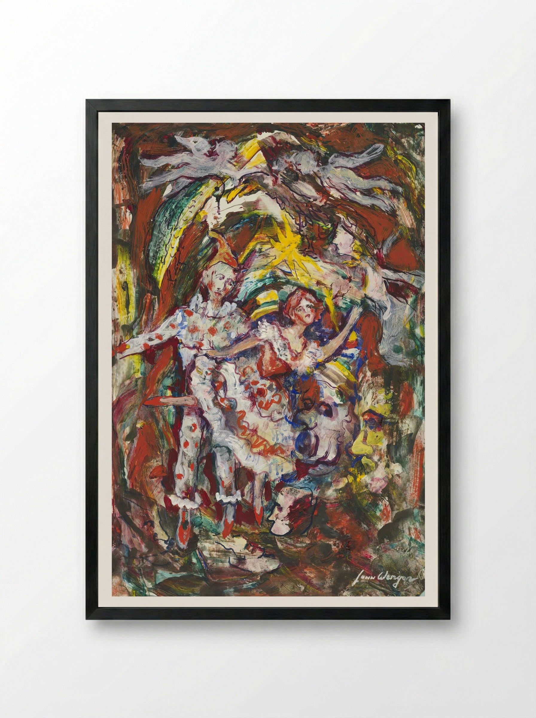 Sketch for Petrouchka by Stravinsky - Léon Wengier - Framed Print Black