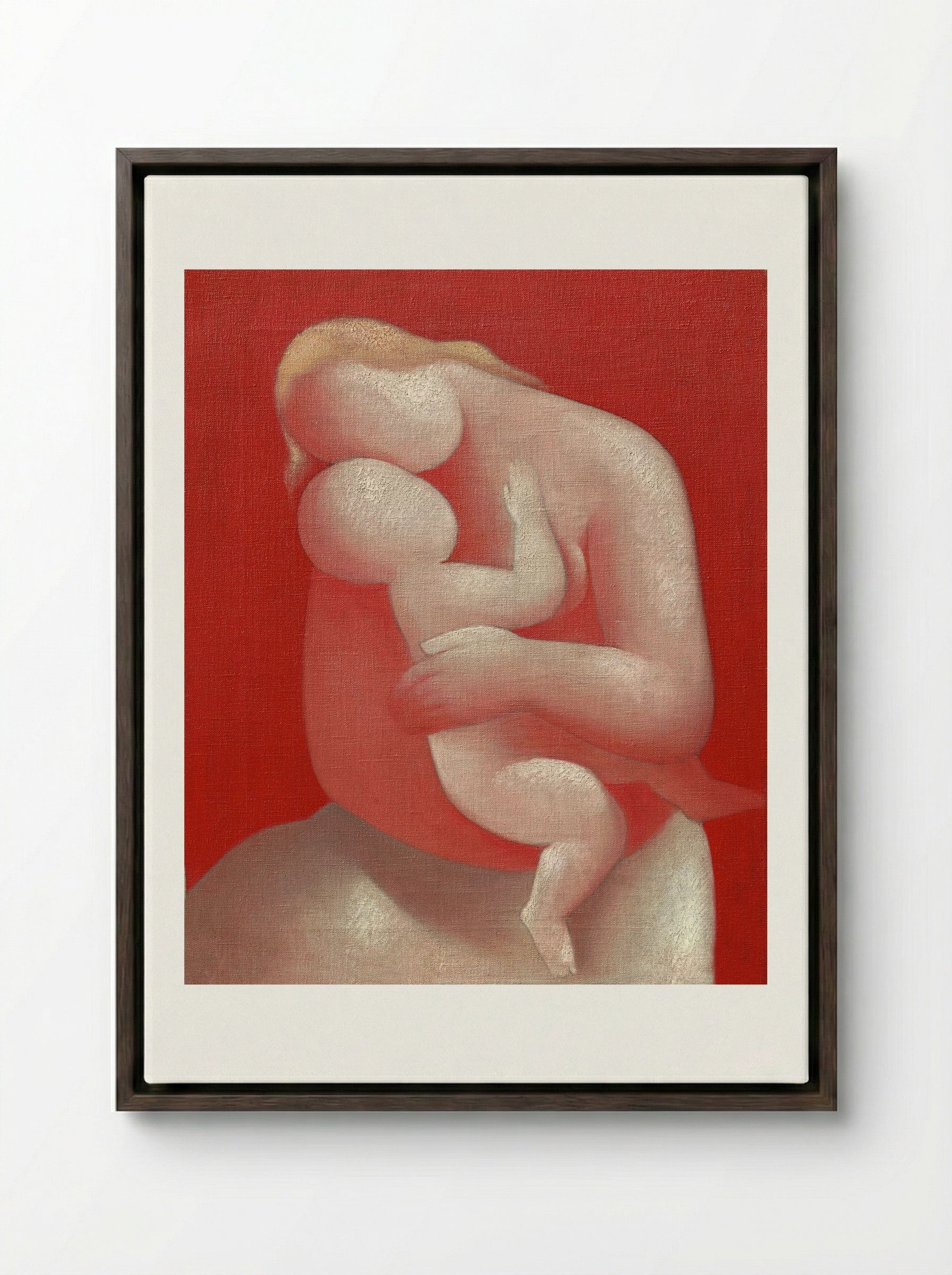 Mother (Pink Madonna) - Mikuláš Galanda - Framed Canvas Dark Wood