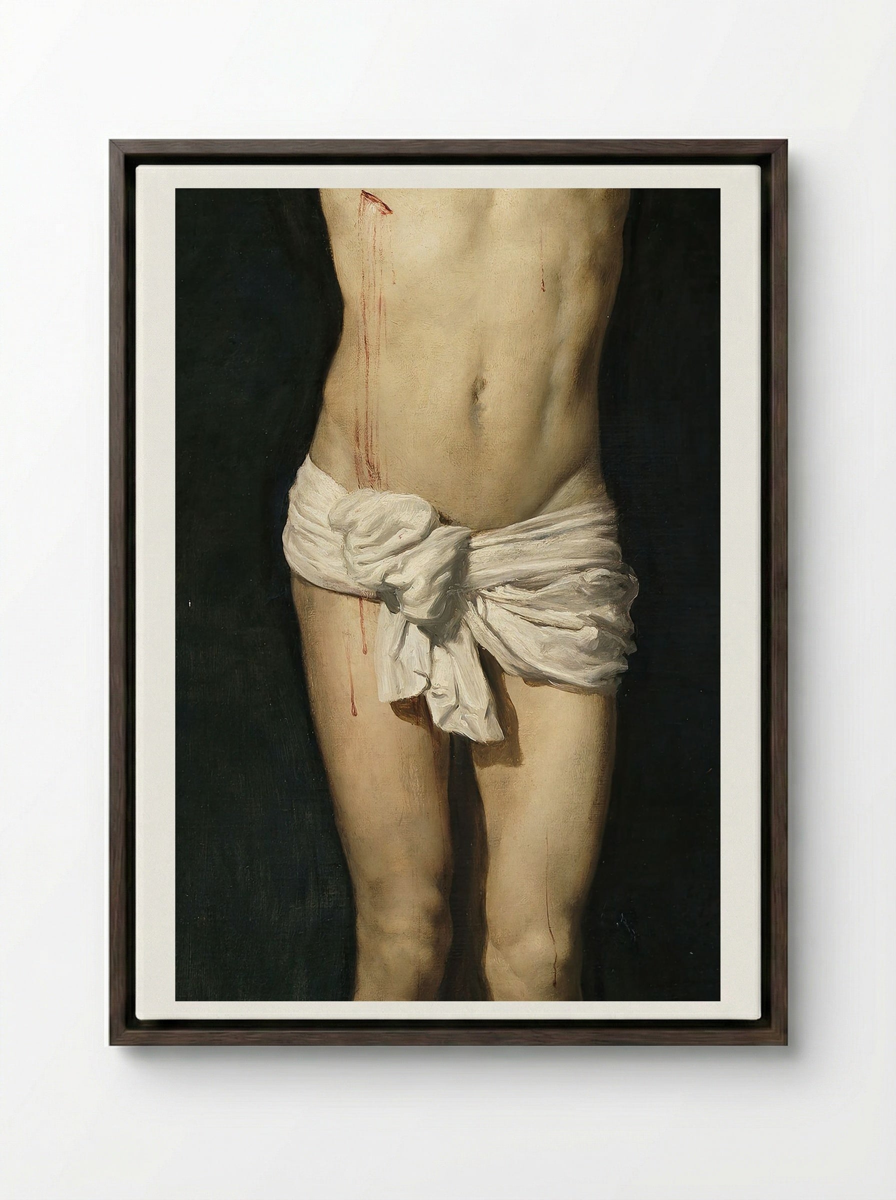 Christ Crucified - Diego Velázquez - Framed Canvas Dark Wood