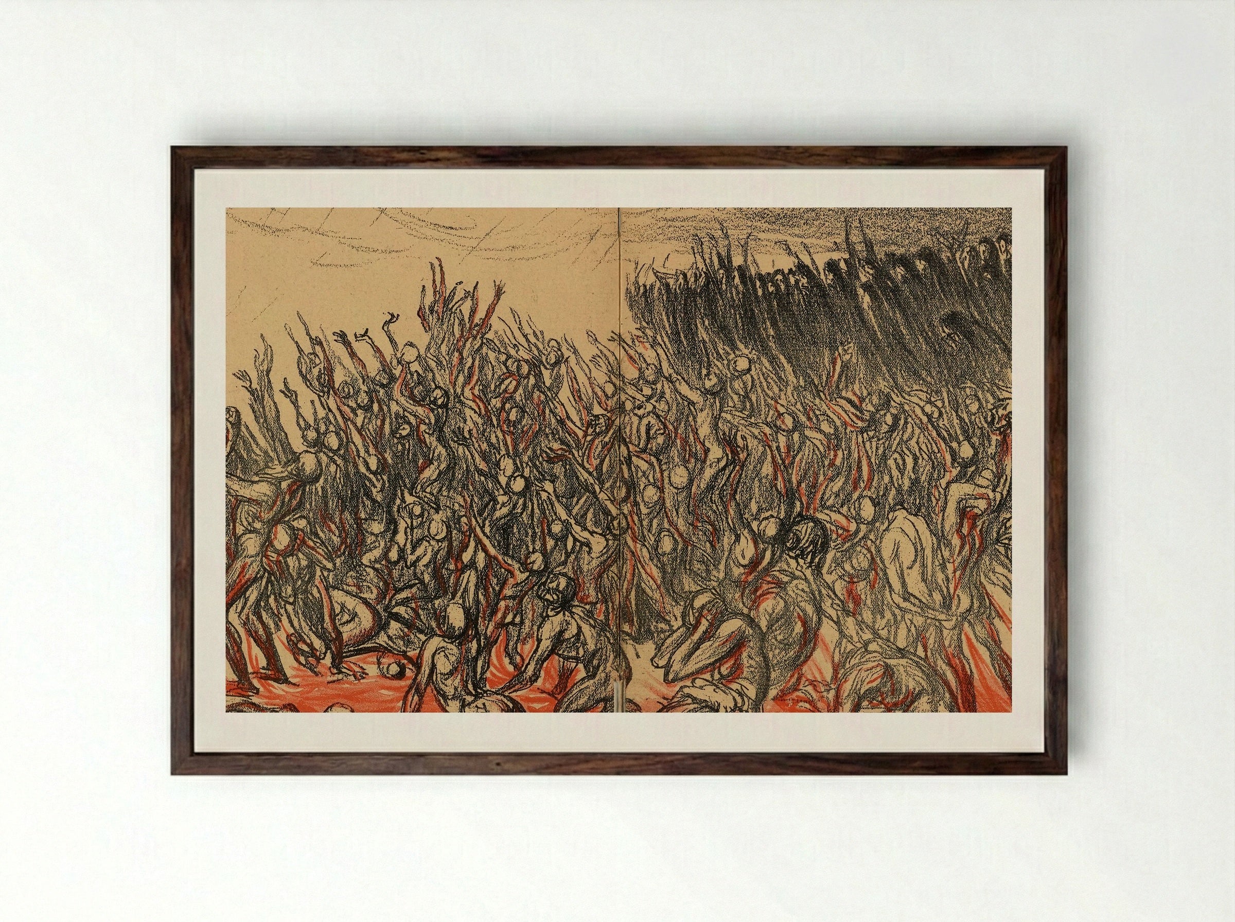 La Vision de Hugo - Théophile Alexandre Steinlen - Framed Print Dark Wood