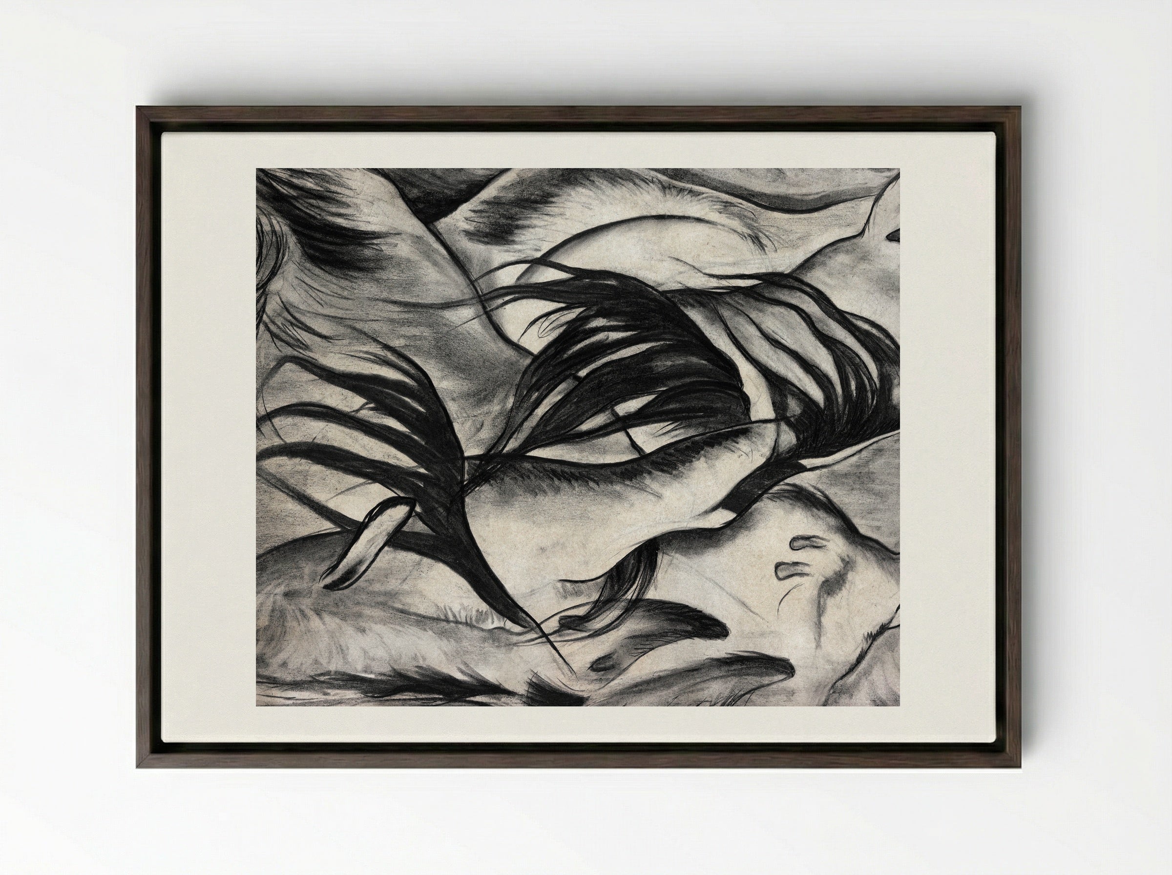 Goats - Arthur Dove - Framed Canvas Dark Wood