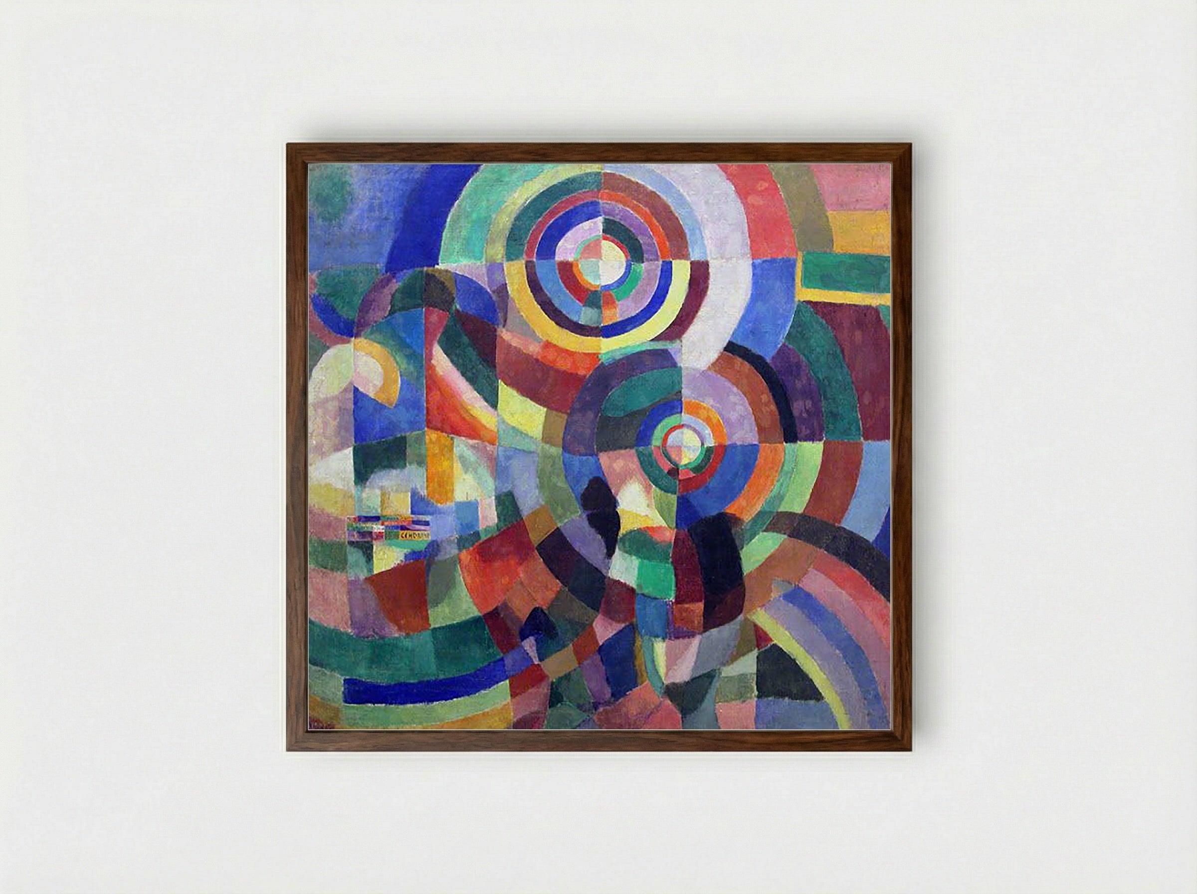 Electric Prisms - Sonia Delaunay-Terk - Framed Print Dark Wood