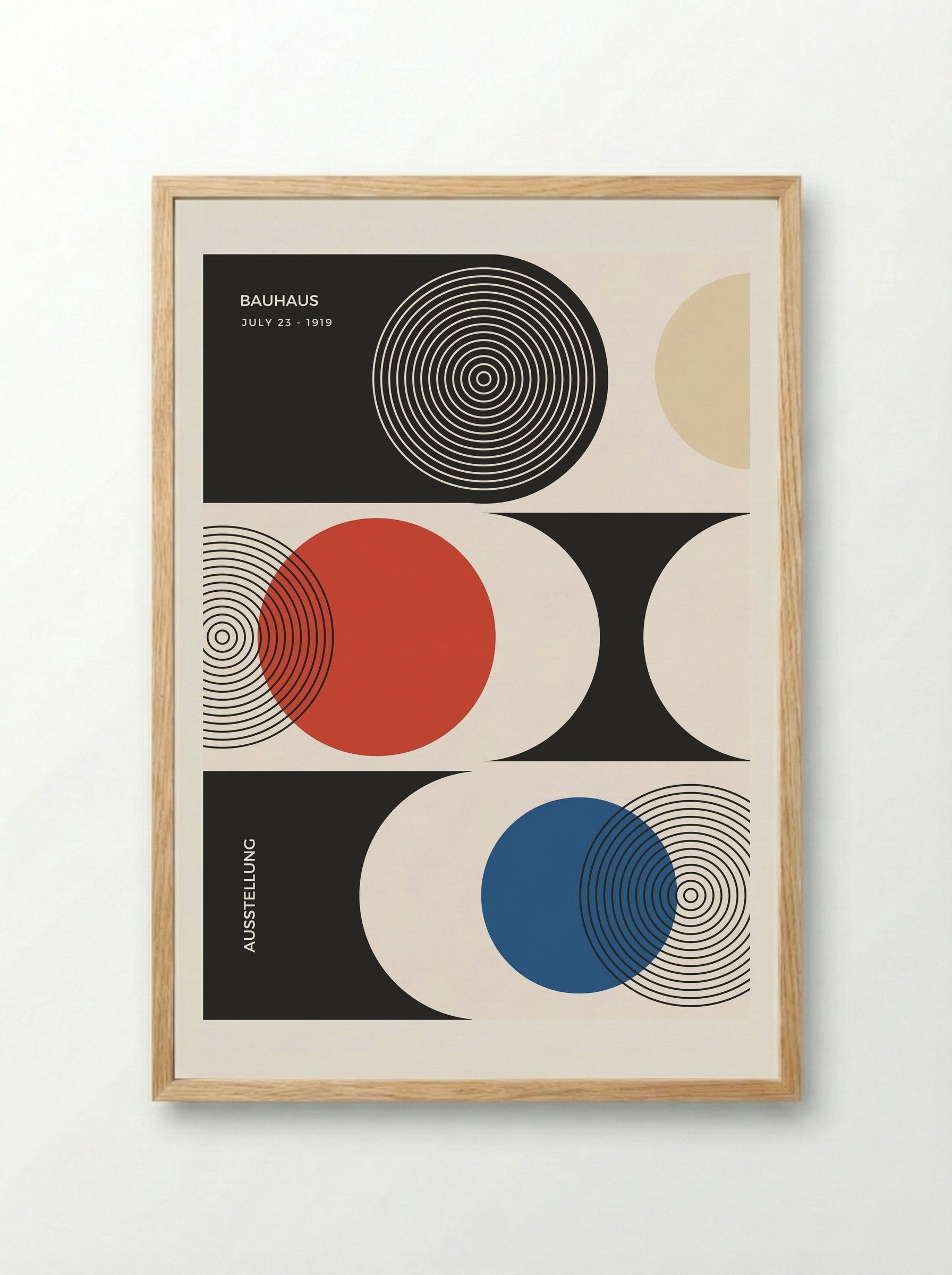 Bauhaus Intersection – Optical Study (1919) - Framed Print Wood