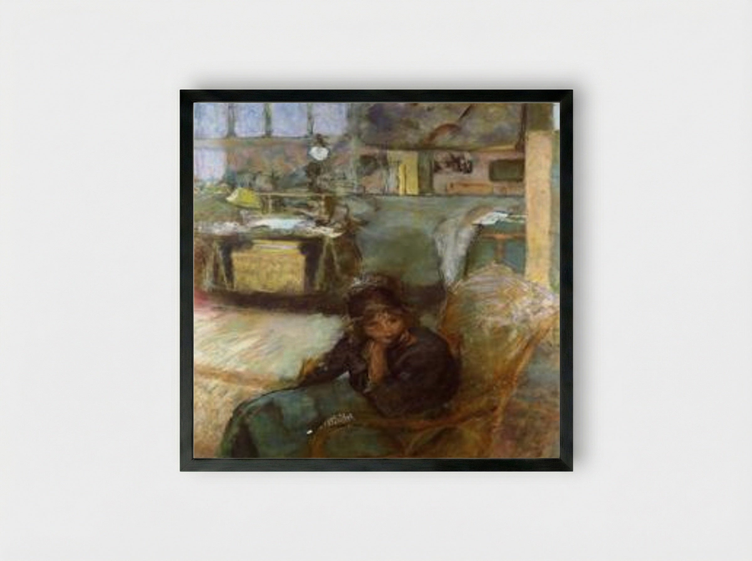 The Studio (Édouard Vuillard) - Édouard Vuillard - Framed Print Black