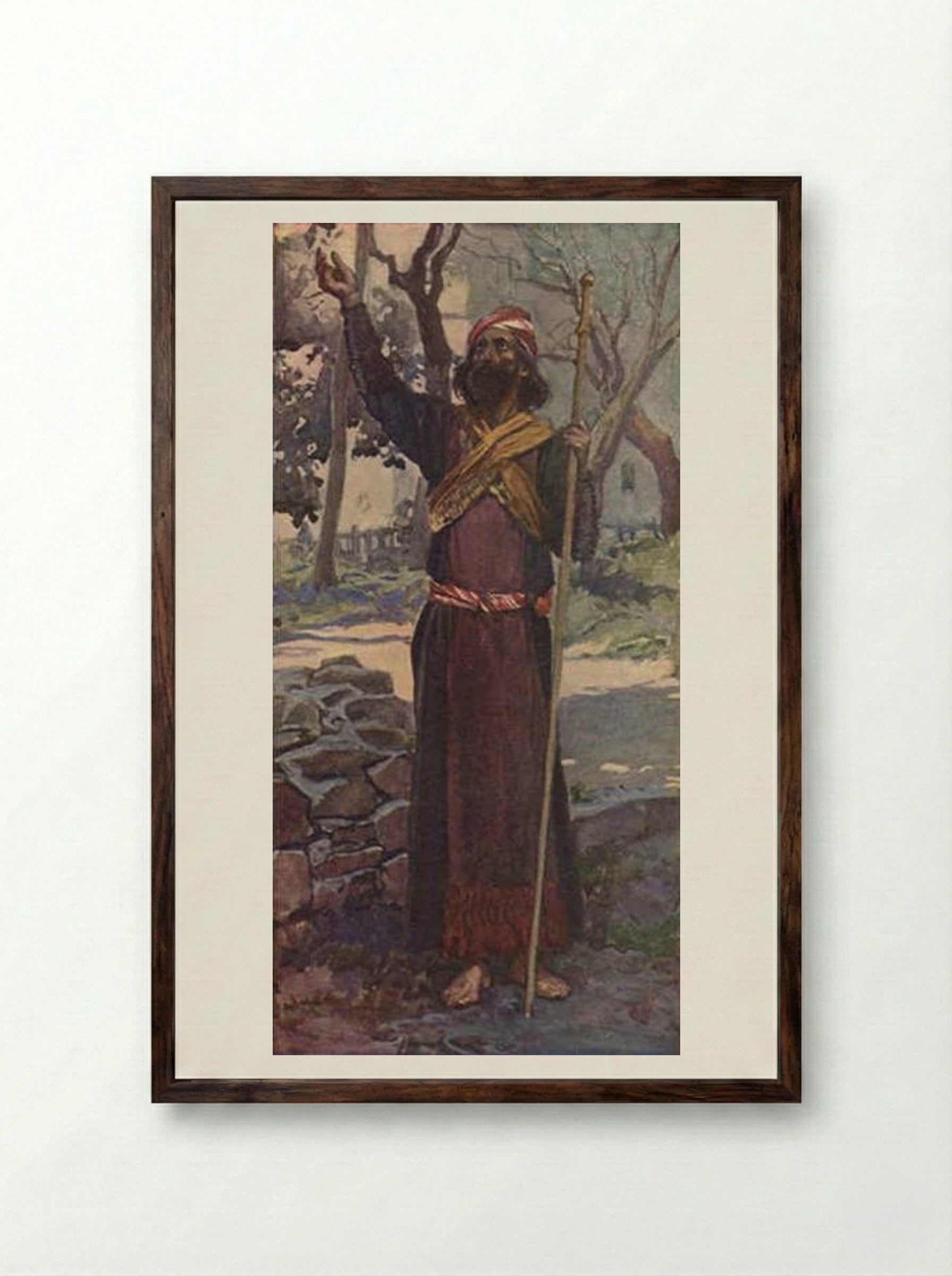 The Prophet Zechariah - James Tissot - Framed Print Dark Wood
