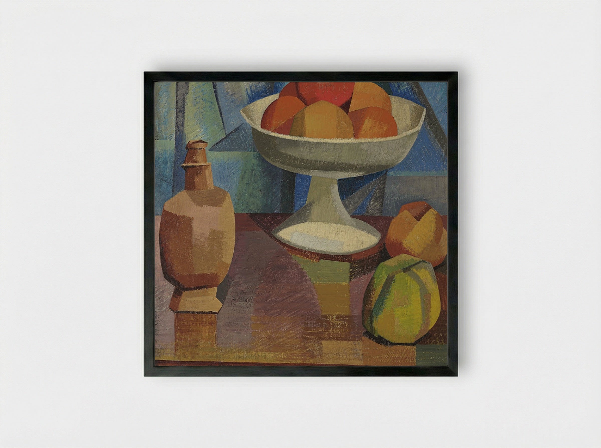 Still Life with Oranges - Auguste Herbin - Framed Print Black