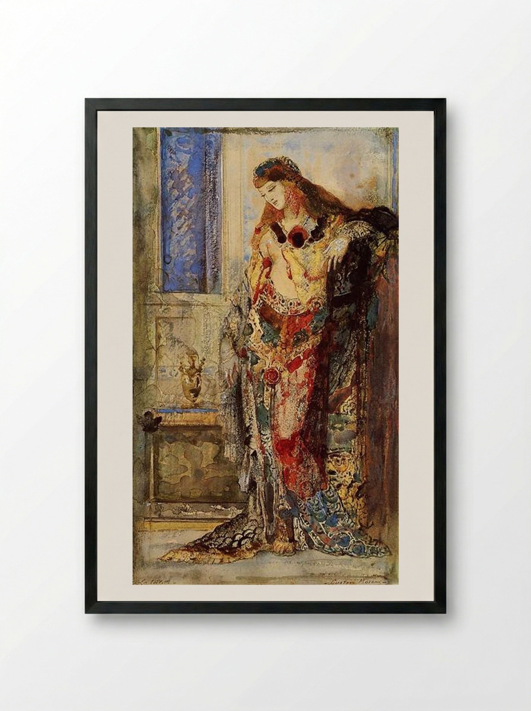 The Toilet - Gustave Moreau - Framed Print Black