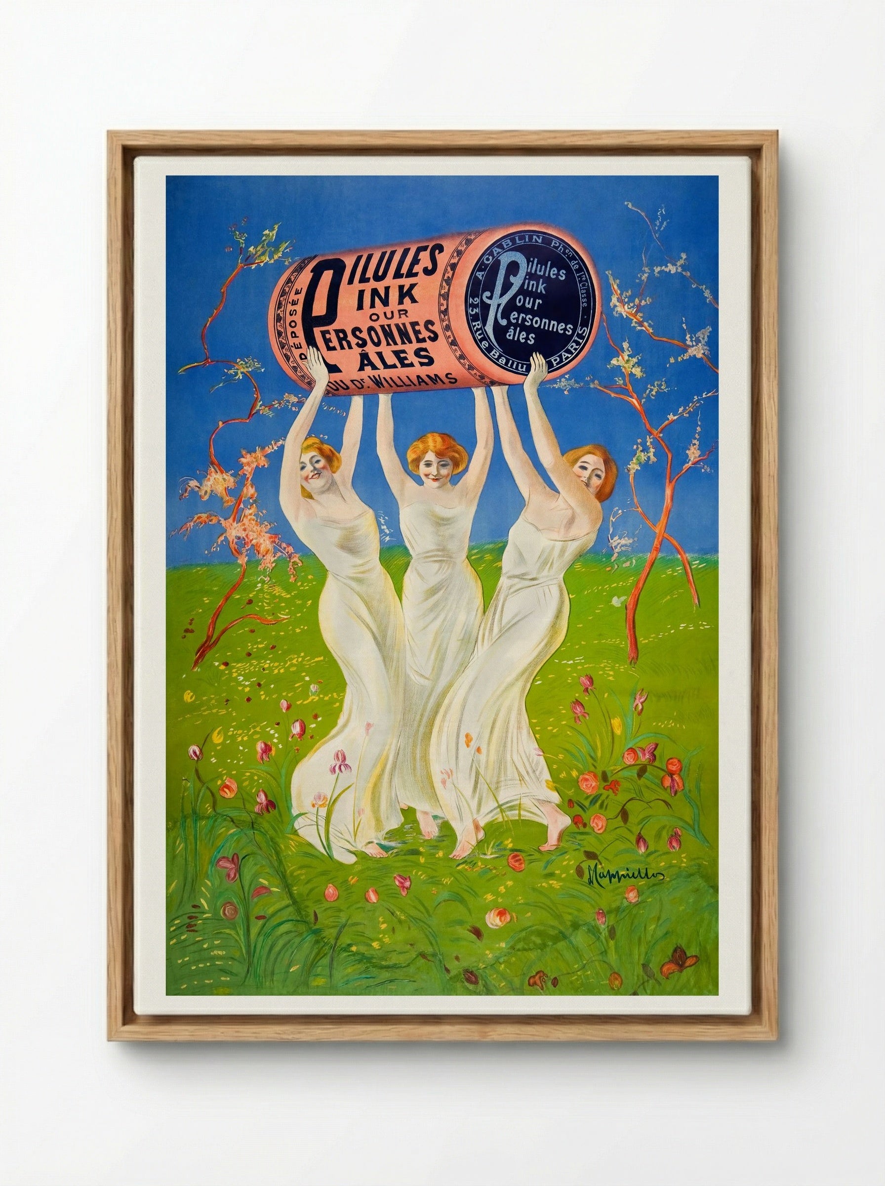 Pillules Ink Our Personnes Ales - Henri Thiriet - Framed Canvas Wood