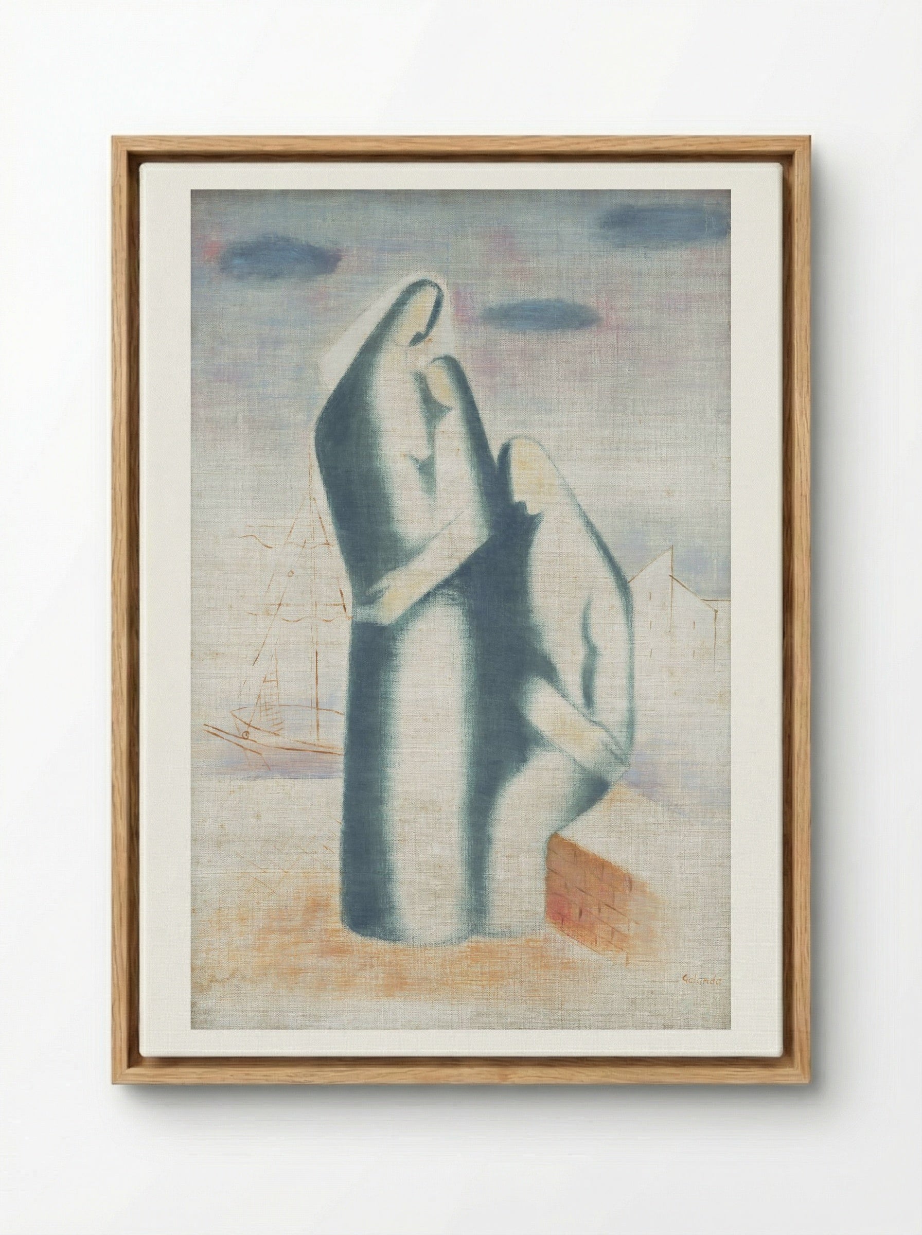 Poor Family - Mikuláš Galanda - Framed Canvas Wood