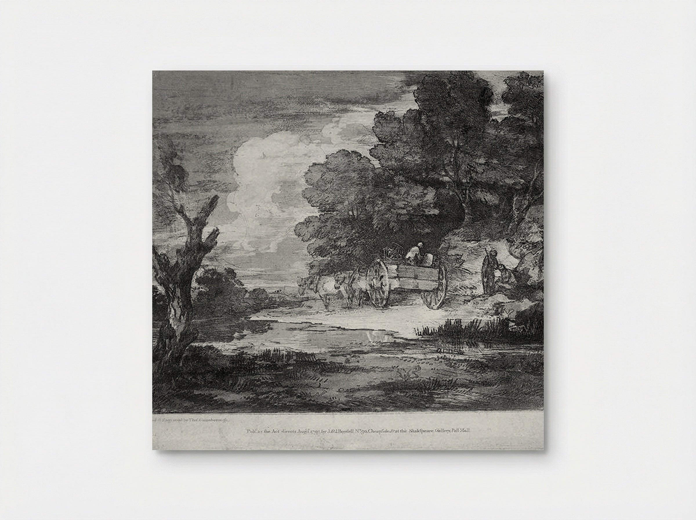 Landscape with Cart and Figures - Thomas Gainsborough - Poster