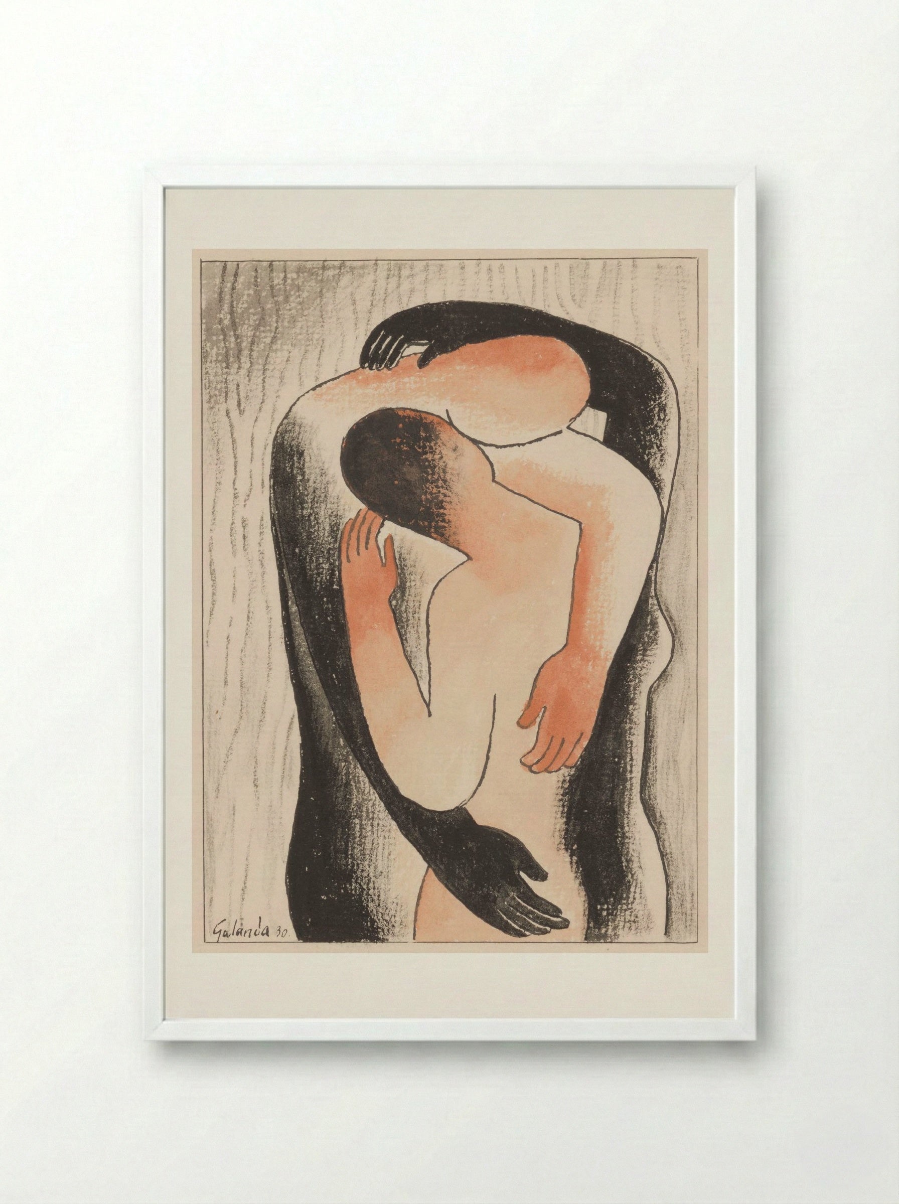 Embrace - Mikuláš Galanda - Framed Print White