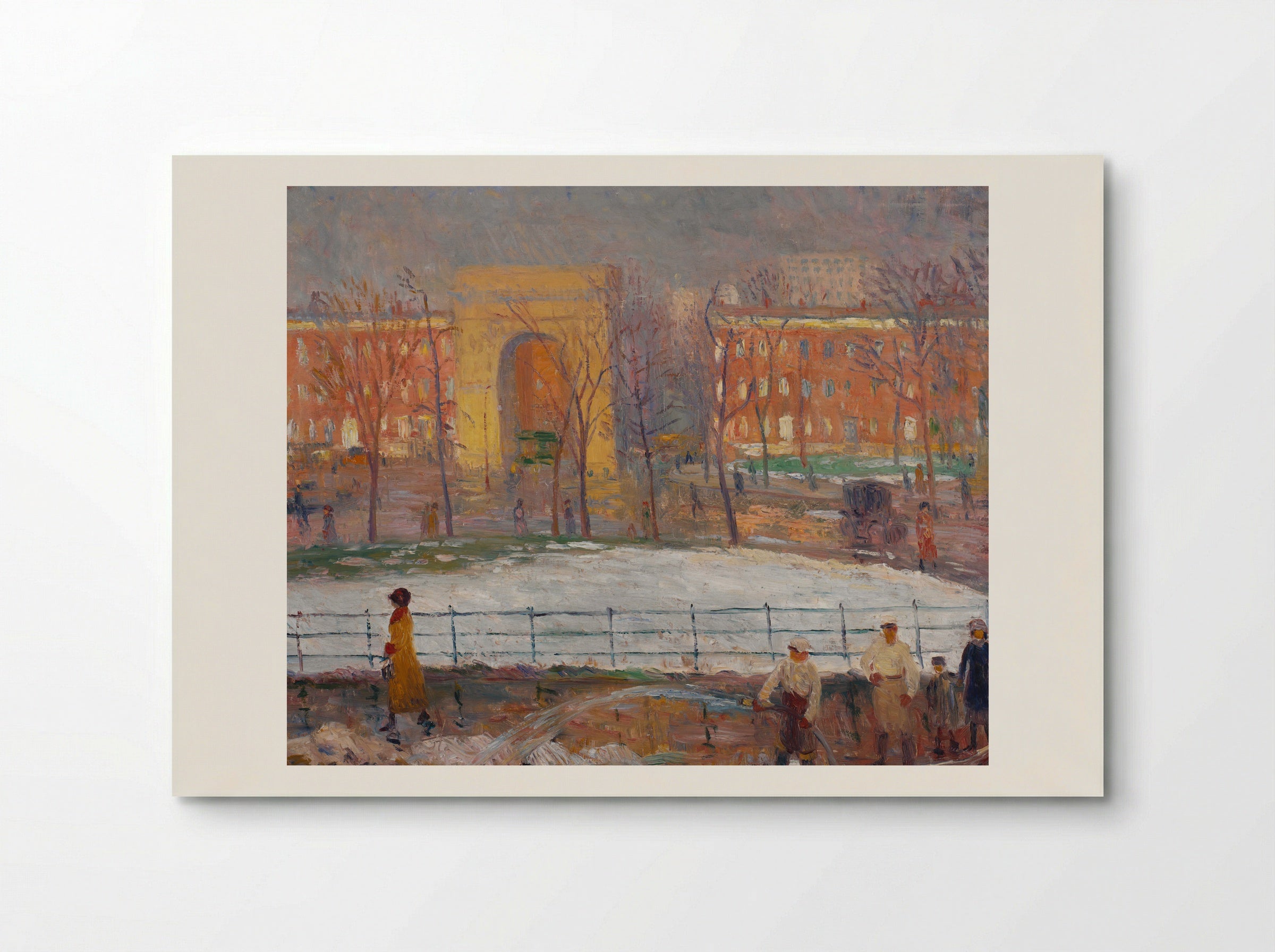 Street Cleaners, Washington Square - William James Glackens - Poster